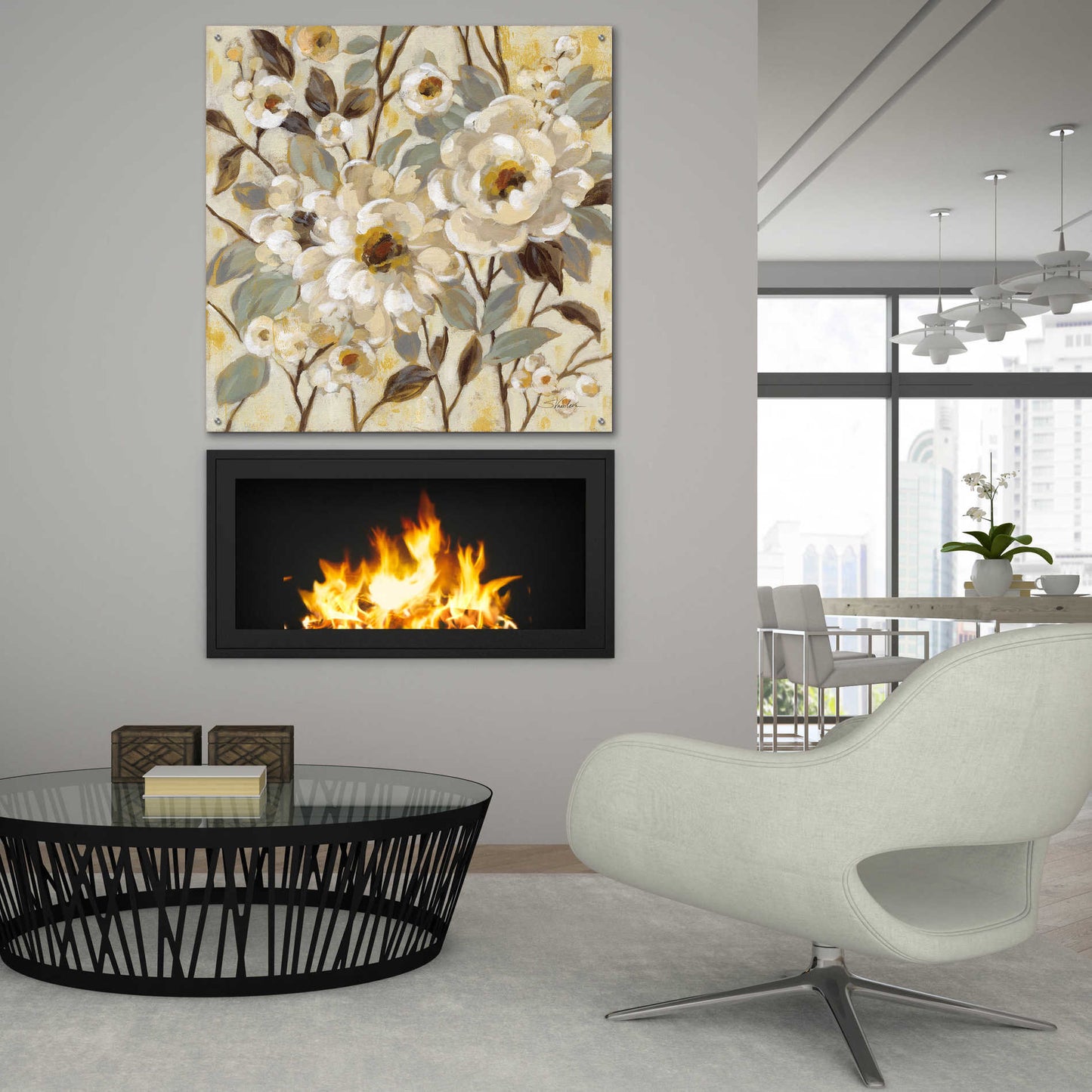 Epic Art 'Golden Nature' by Silvia Vassileva, Acrylic Glass Wall Art,36x36