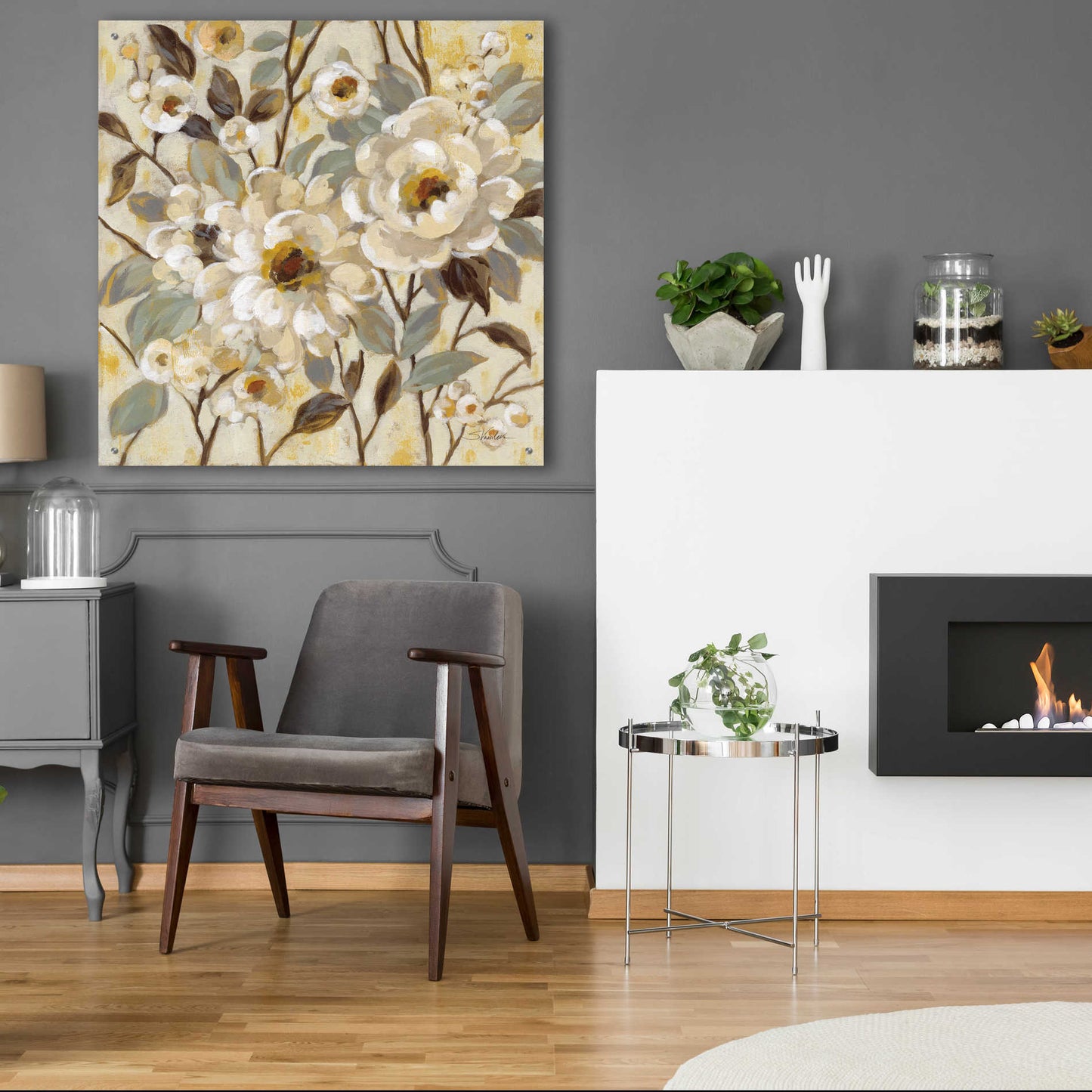 Epic Art 'Golden Nature' by Silvia Vassileva, Acrylic Glass Wall Art,36x36