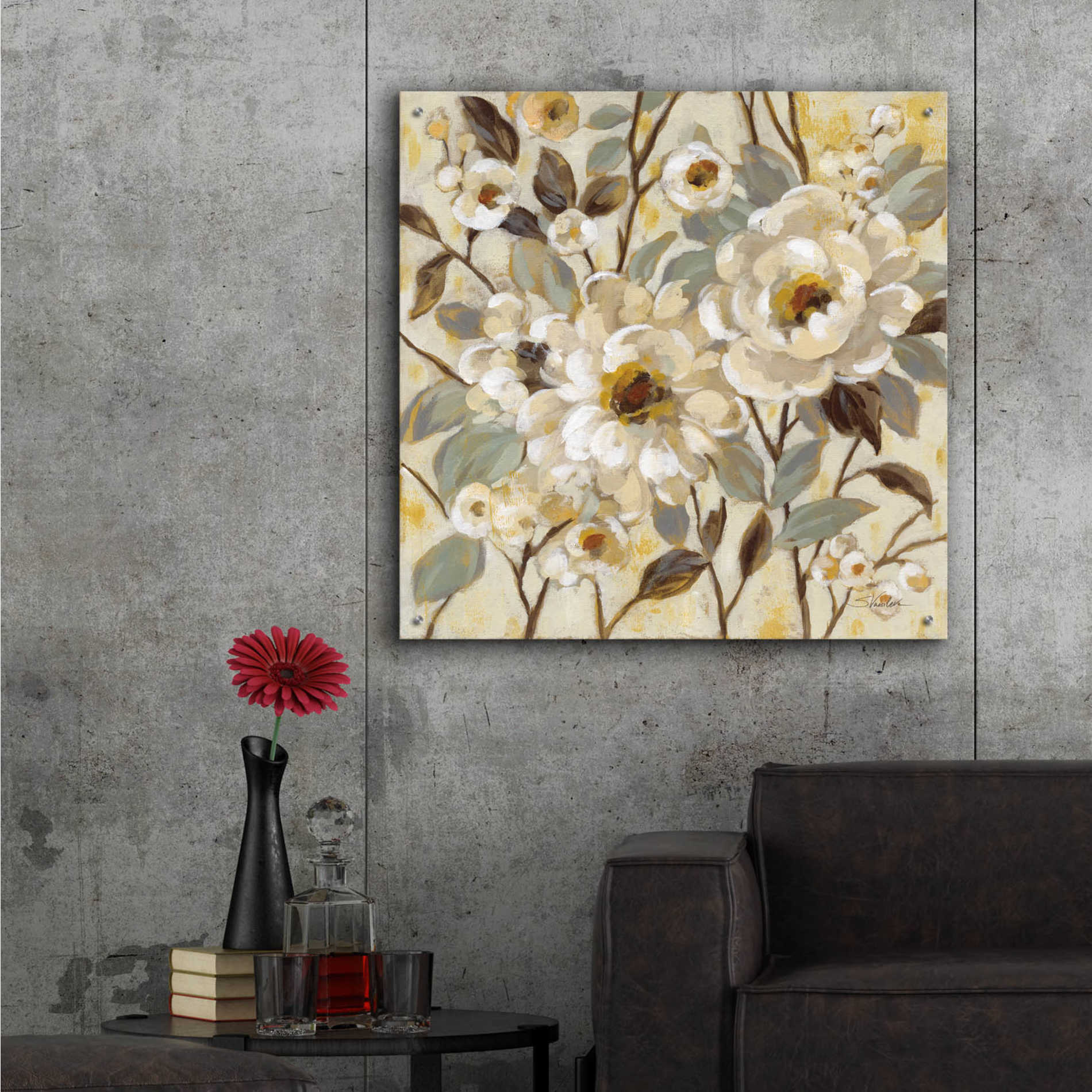 Epic Art 'Golden Nature' by Silvia Vassileva, Acrylic Glass Wall Art,36x36