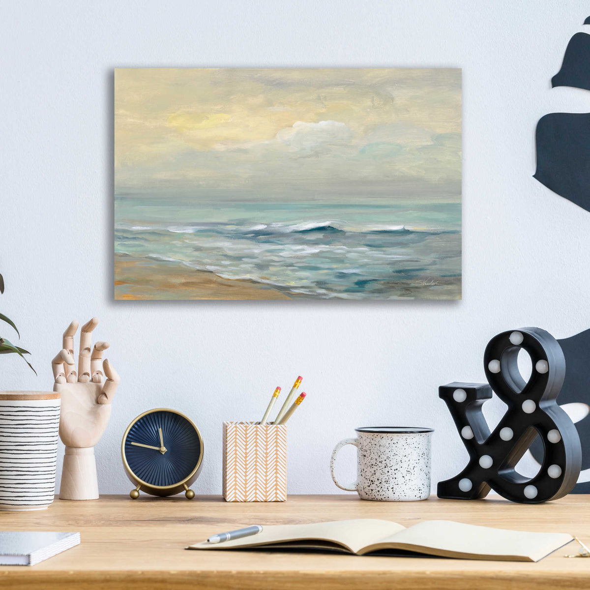 Epic Art 'Sunrise Over the Sea' by Silvia Vassileva, Acrylic Glass Wall Art,16x12