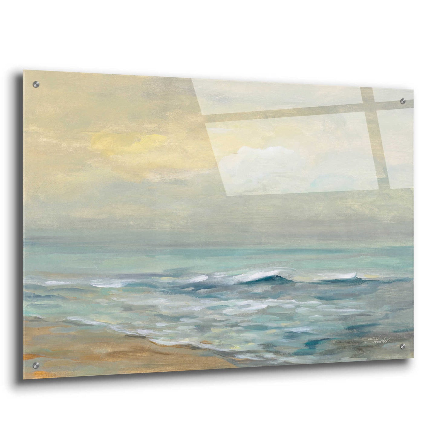 Epic Art 'Sunrise Over the Sea' by Silvia Vassileva, Acrylic Glass Wall Art,36x24