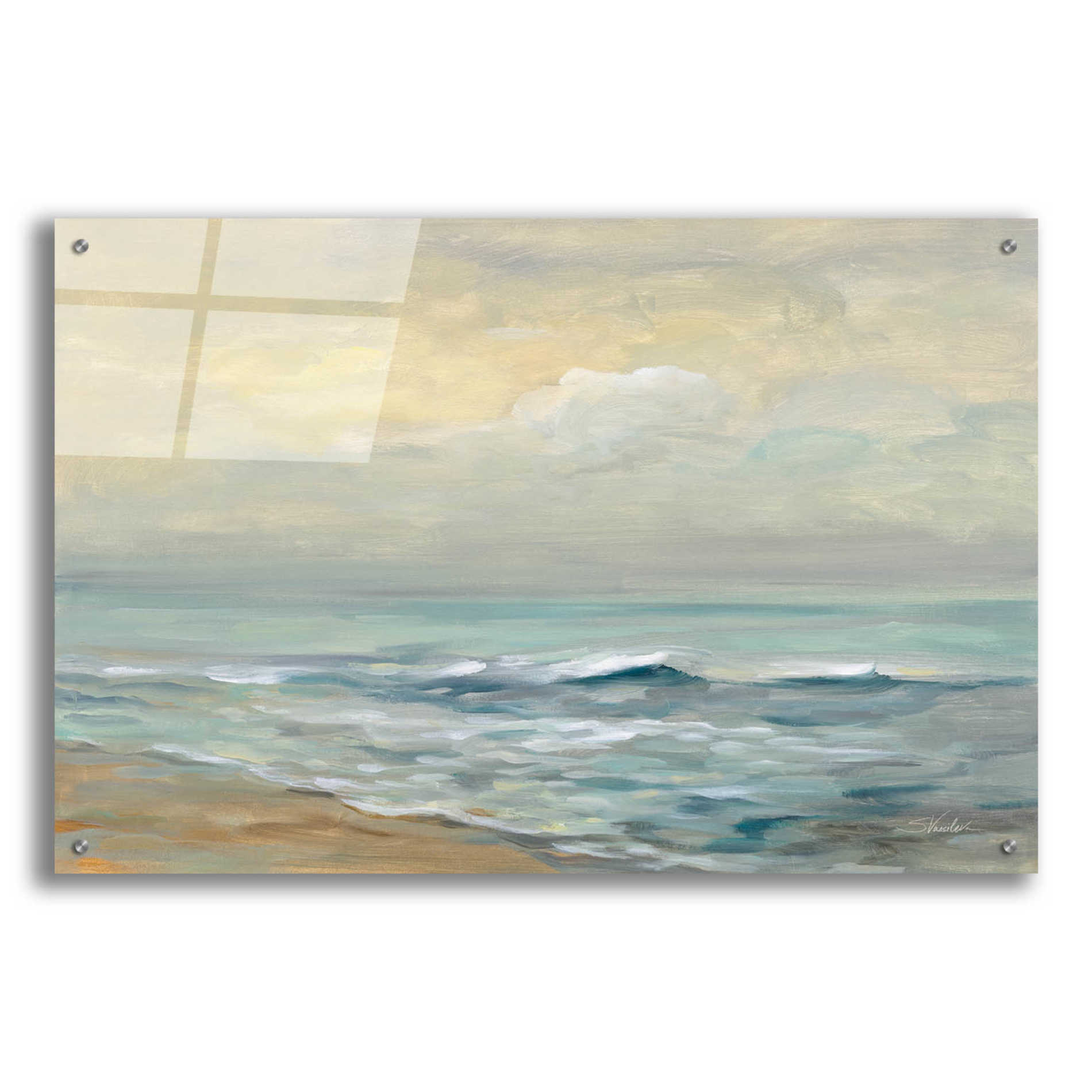 Epic Art 'Sunrise Over the Sea' by Silvia Vassileva, Acrylic Glass Wall Art,36x24