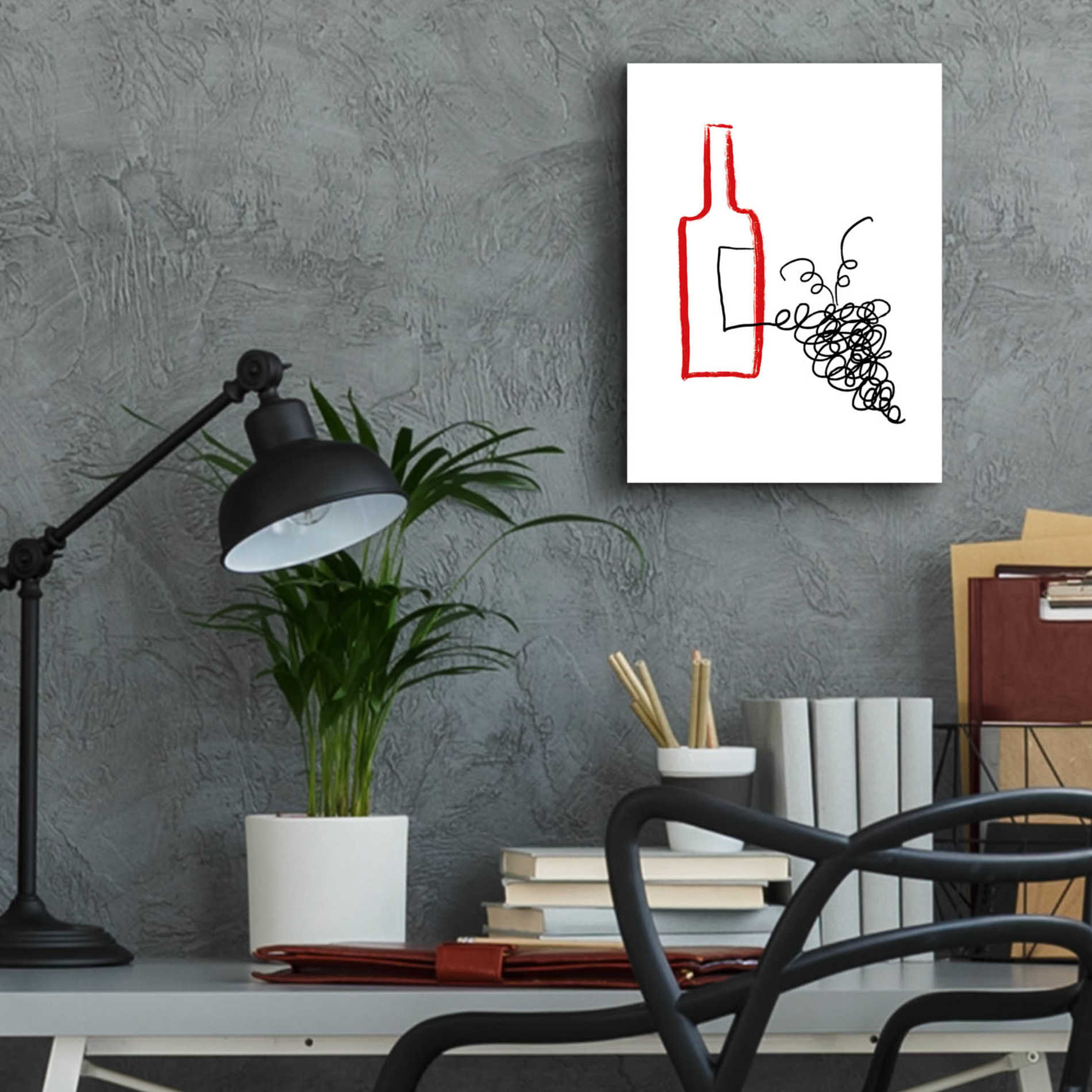 Epic Art 'A Good Wine' by Cesare Bellassai, Acrylic Glass Wall Art,12x16