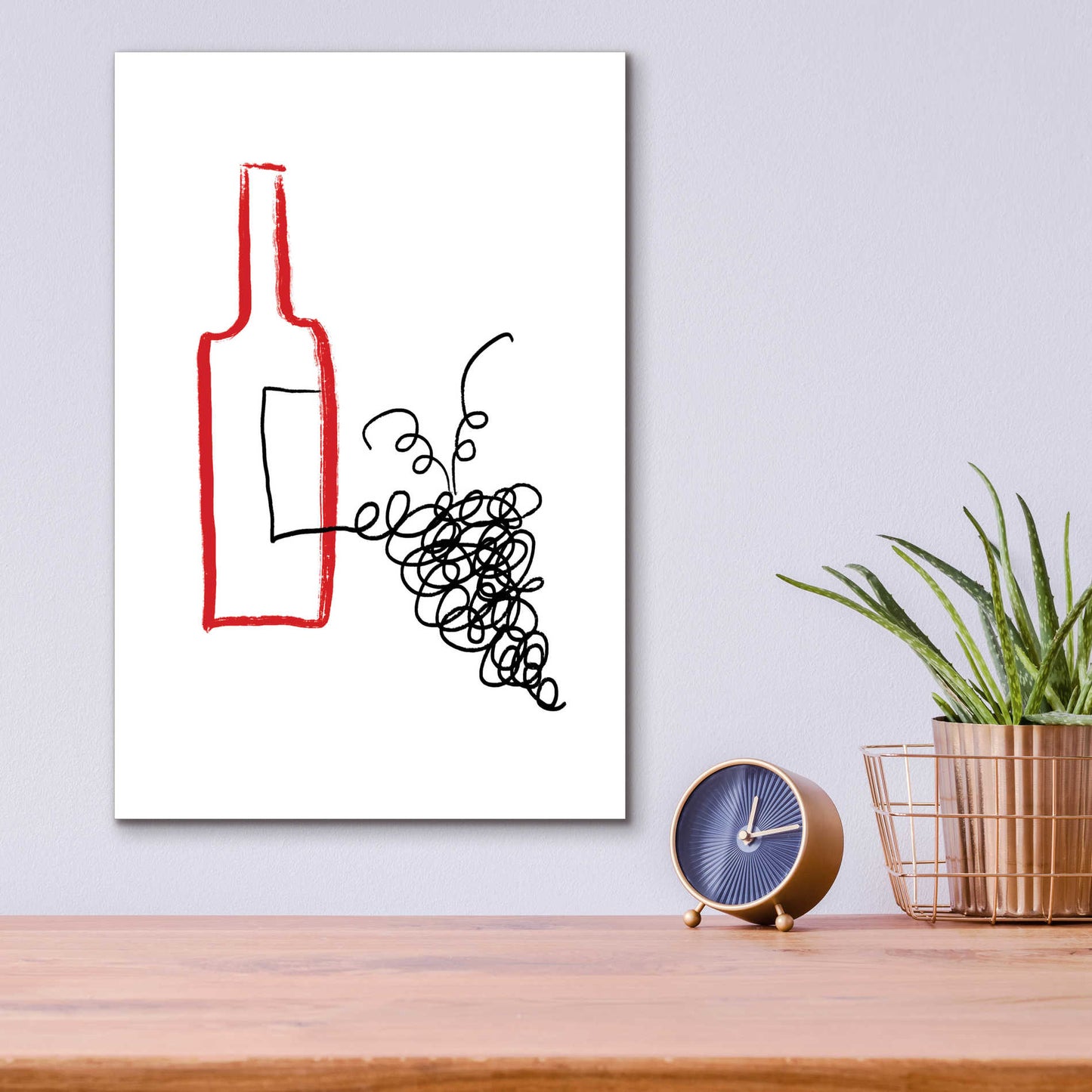 Epic Art 'A Good Wine' by Cesare Bellassai, Acrylic Glass Wall Art,12x16