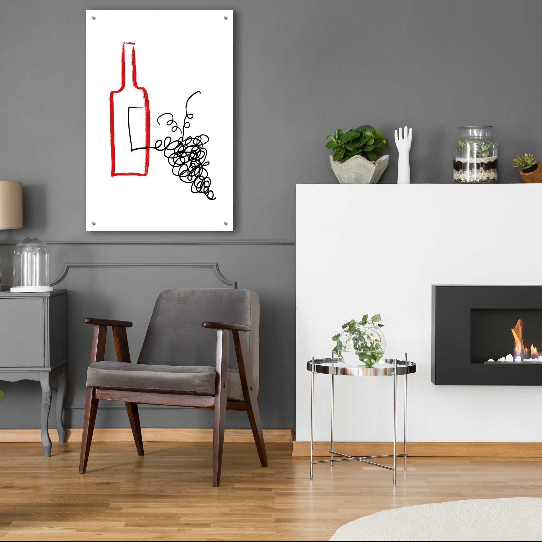 Epic Art 'A Good Wine' by Cesare Bellassai, Acrylic Glass Wall Art,24x36