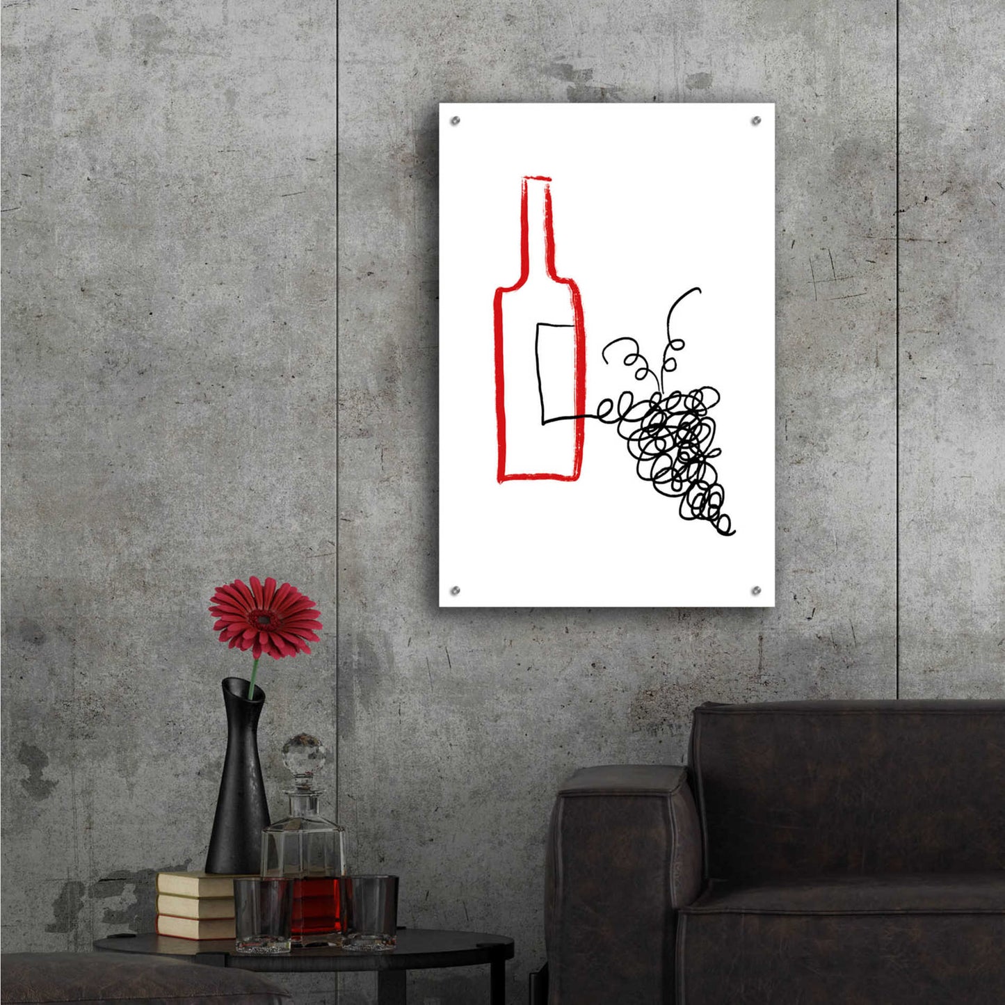 Epic Art 'A Good Wine' by Cesare Bellassai, Acrylic Glass Wall Art,24x36