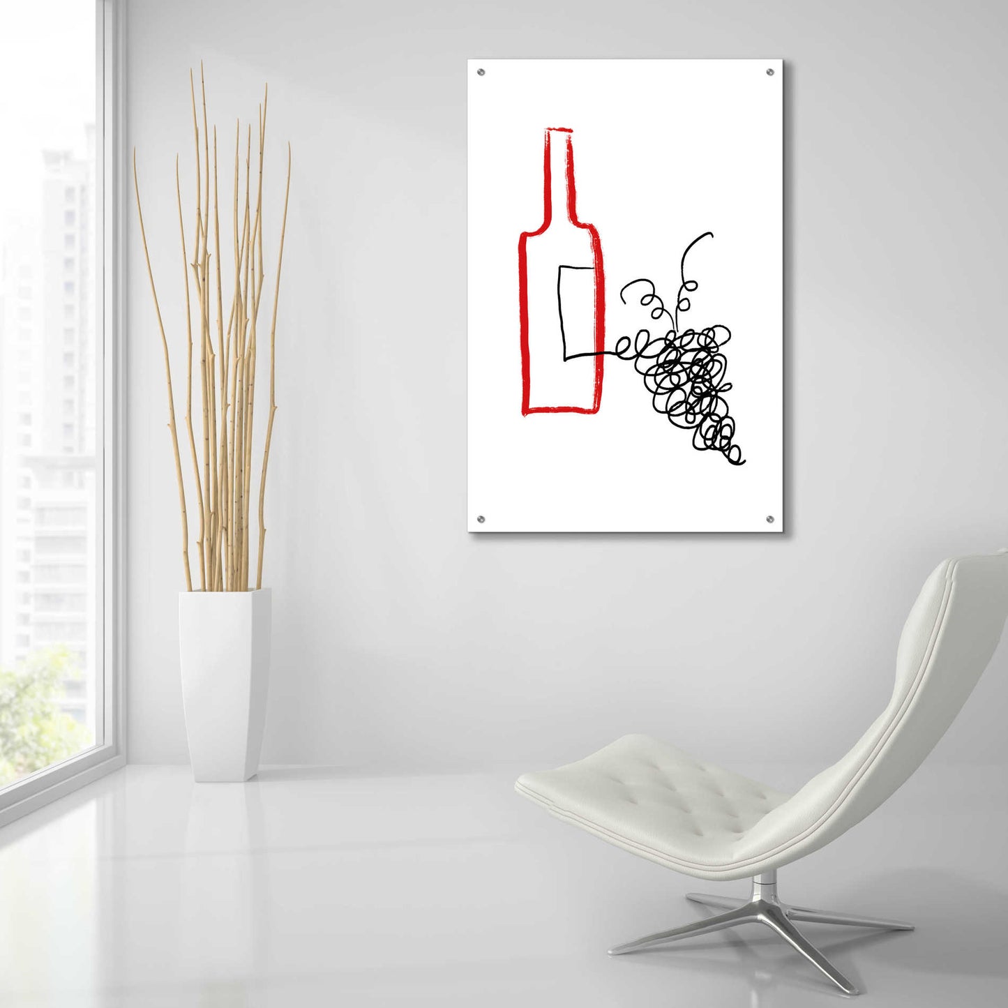 Epic Art 'A Good Wine' by Cesare Bellassai, Acrylic Glass Wall Art,24x36