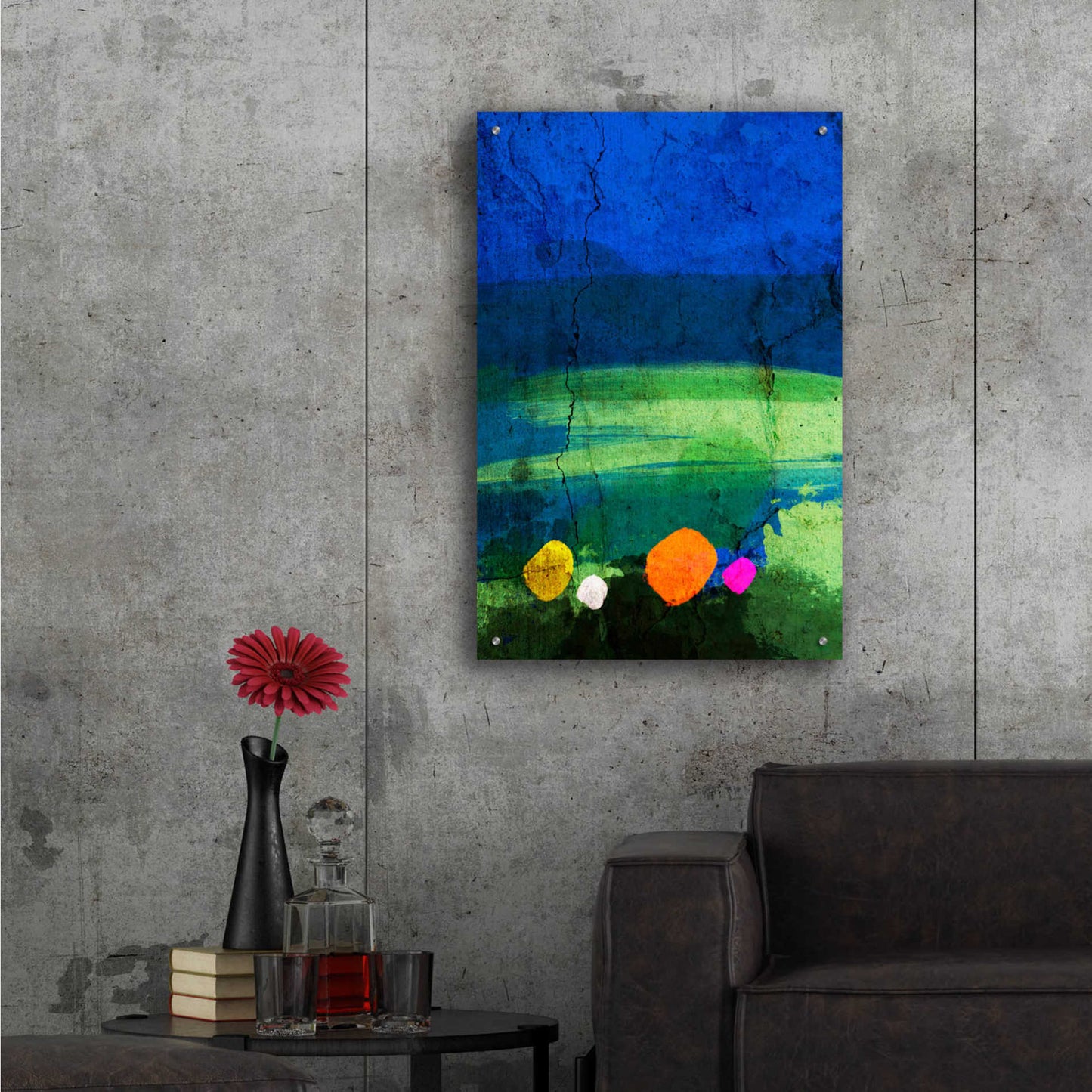 Epic Art 'A Walk in the Meadow' by Cesare Bellassai, Acrylic Glass Wall Art,24x36