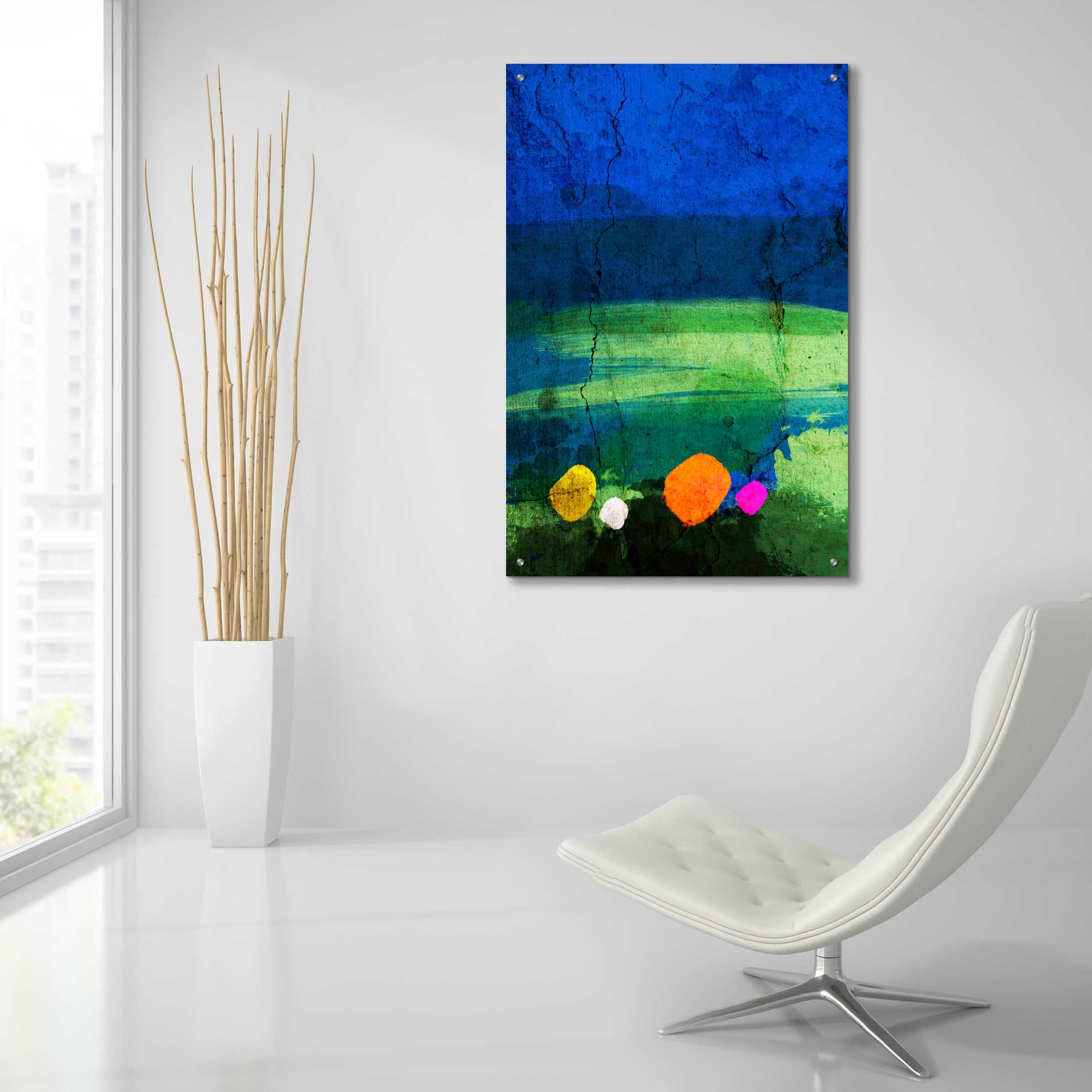 Epic Art 'A Walk in the Meadow' by Cesare Bellassai, Acrylic Glass Wall Art,24x36