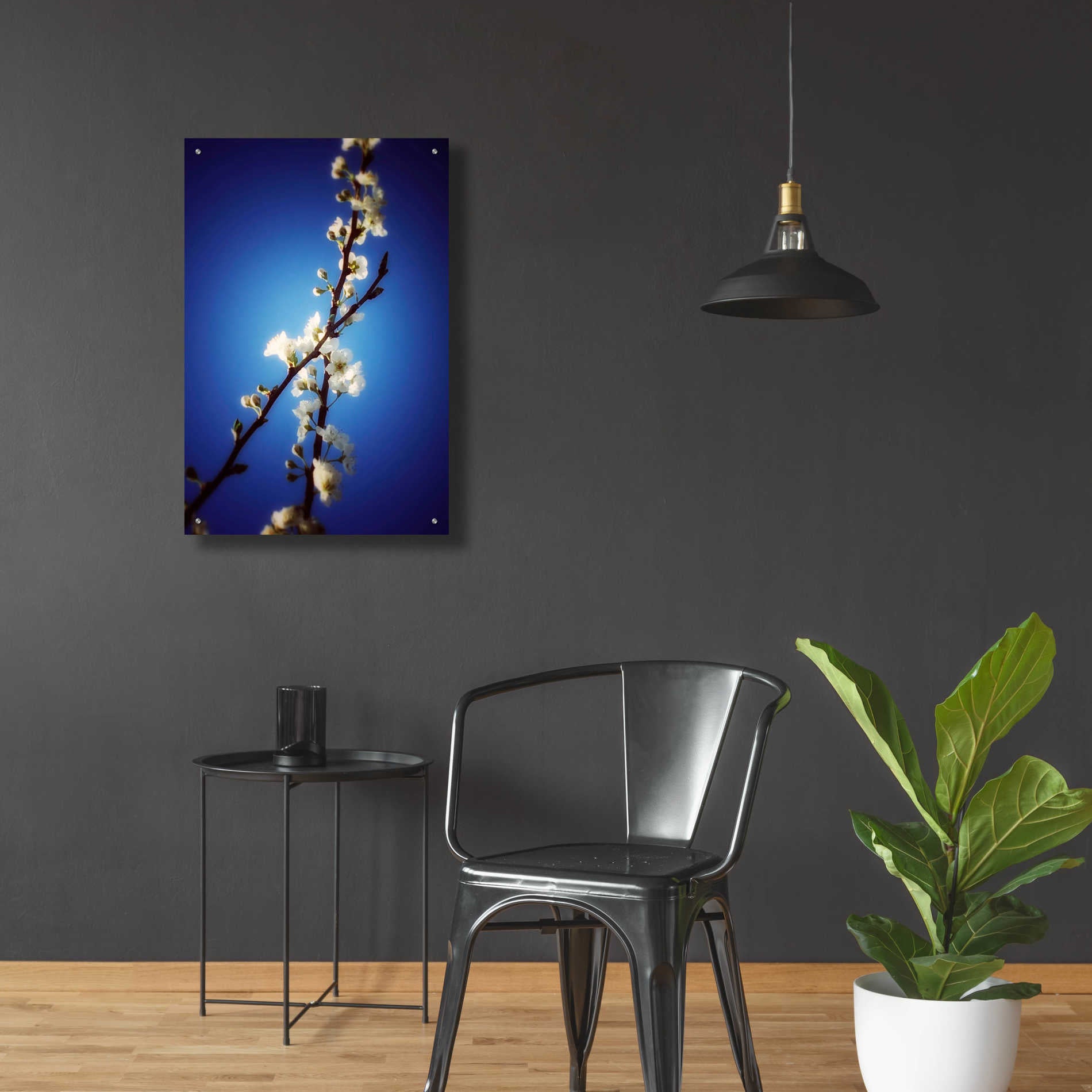 Epic Art 'Almost Blue' by Cesare Bellassai, Acrylic Glass Wall Art,24x36