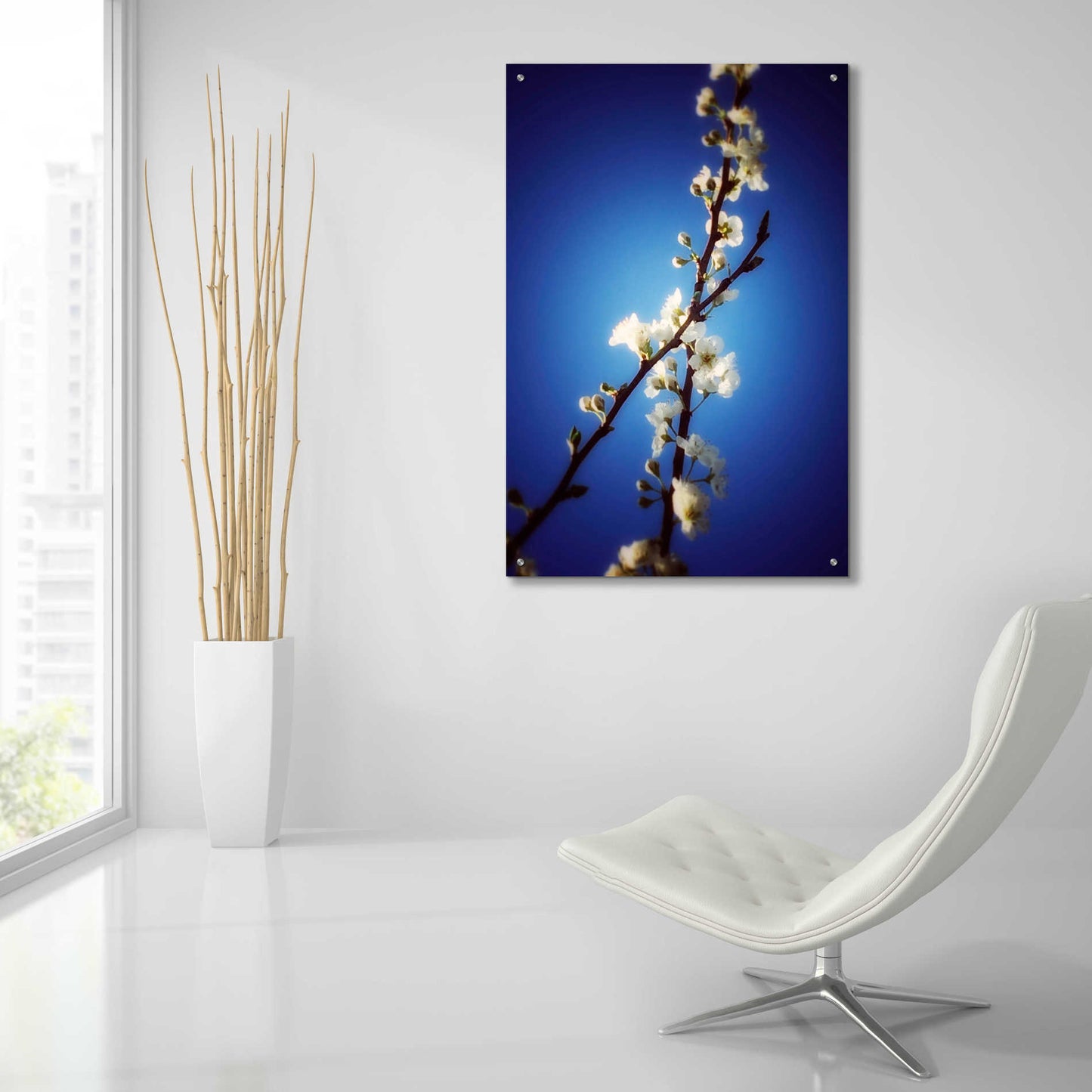 Epic Art 'Almost Blue' by Cesare Bellassai, Acrylic Glass Wall Art,24x36