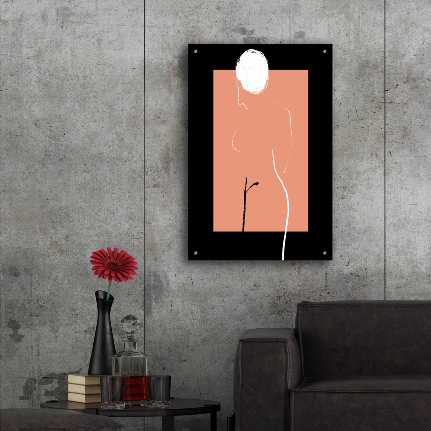 Epic Art 'Artistic Nude' by Cesare Bellassai, Acrylic Glass Wall Art,24x36