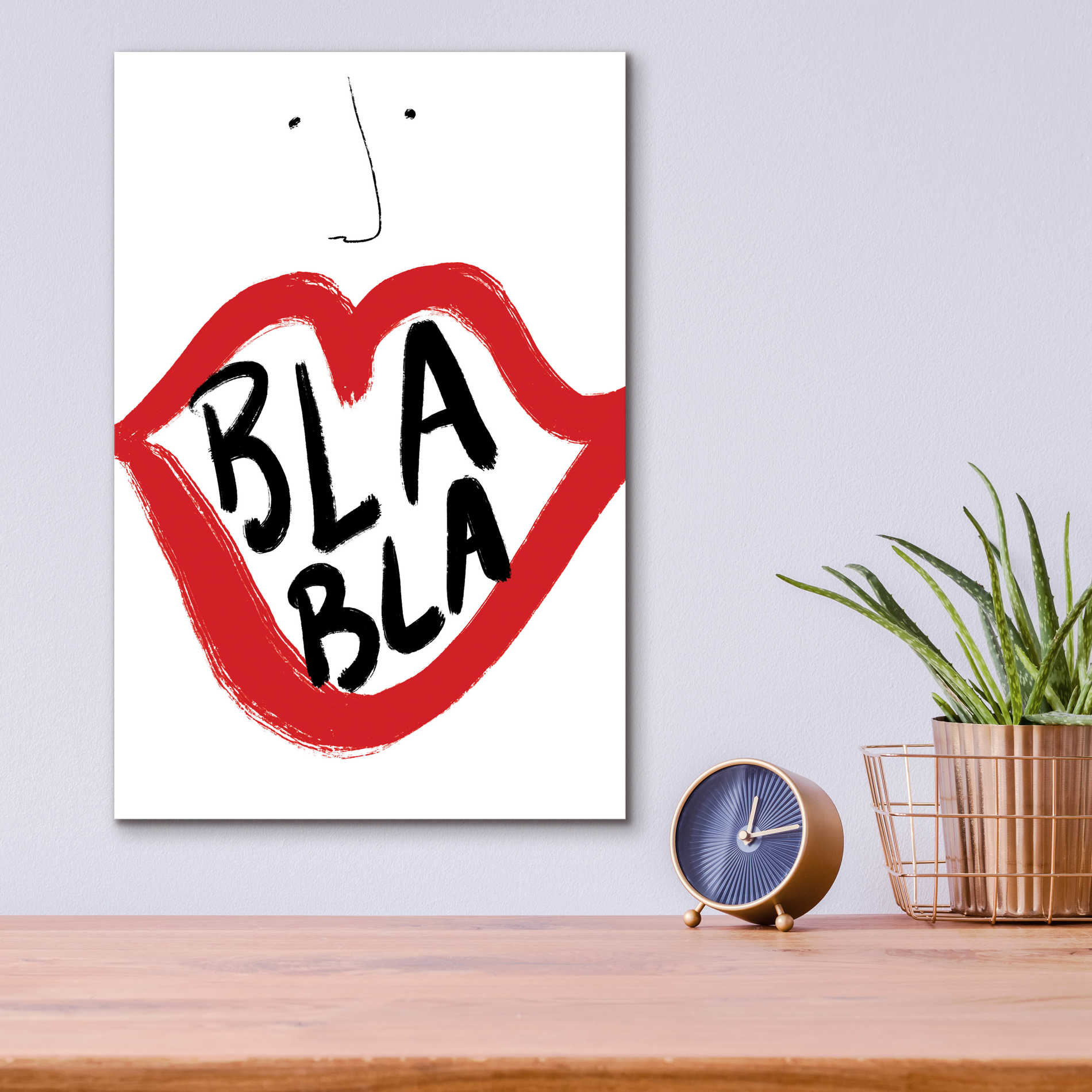 Epic Art 'Bla Bla' by Cesare Bellassai, Acrylic Glass Wall Art,12x16