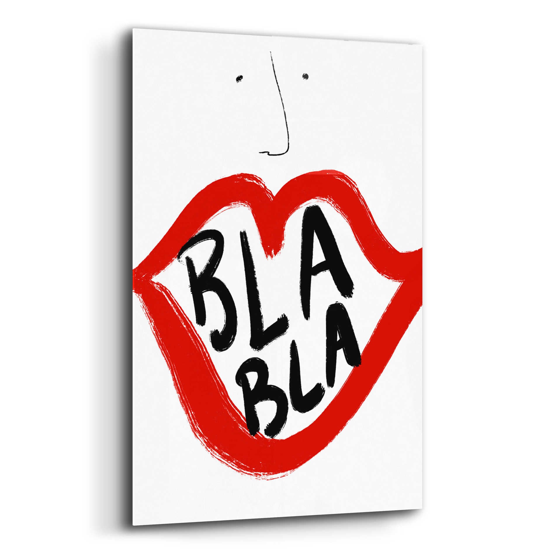 Epic Art 'Bla Bla' by Cesare Bellassai, Acrylic Glass Wall Art,16x24