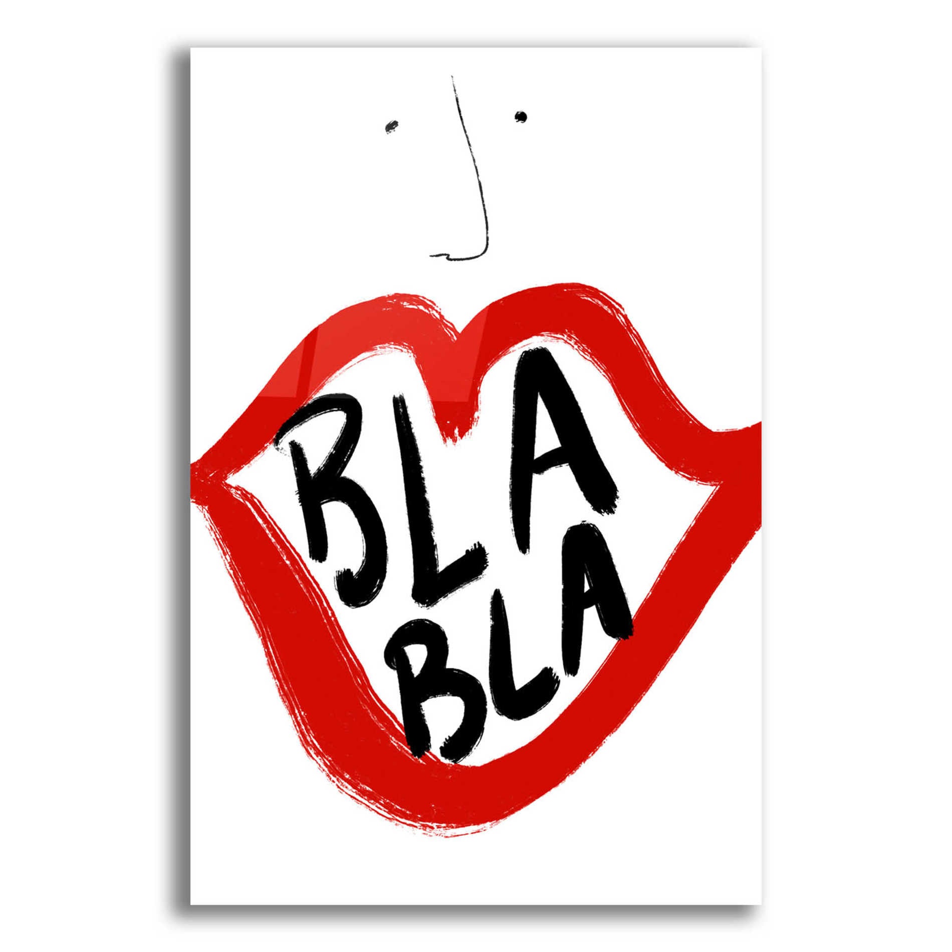 Epic Art 'Bla Bla' by Cesare Bellassai, Acrylic Glass Wall Art,16x24