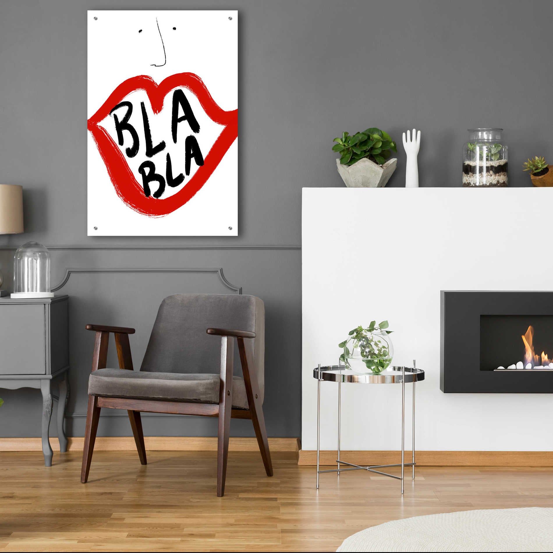 Epic Art 'Bla Bla' by Cesare Bellassai, Acrylic Glass Wall Art,24x36