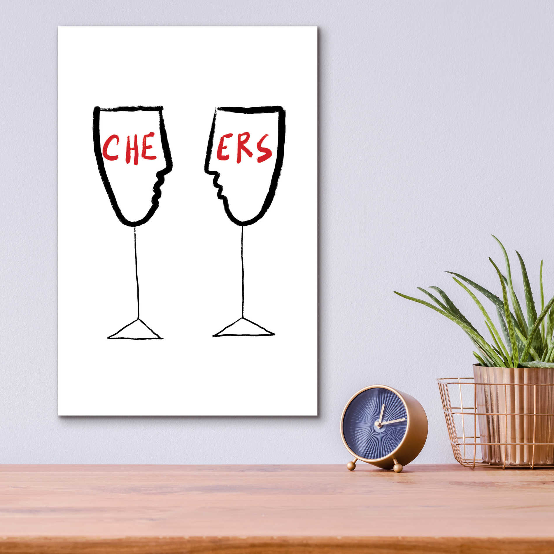 Epic Art 'Cheers' by Cesare Bellassai, Acrylic Glass Wall Art,12x16