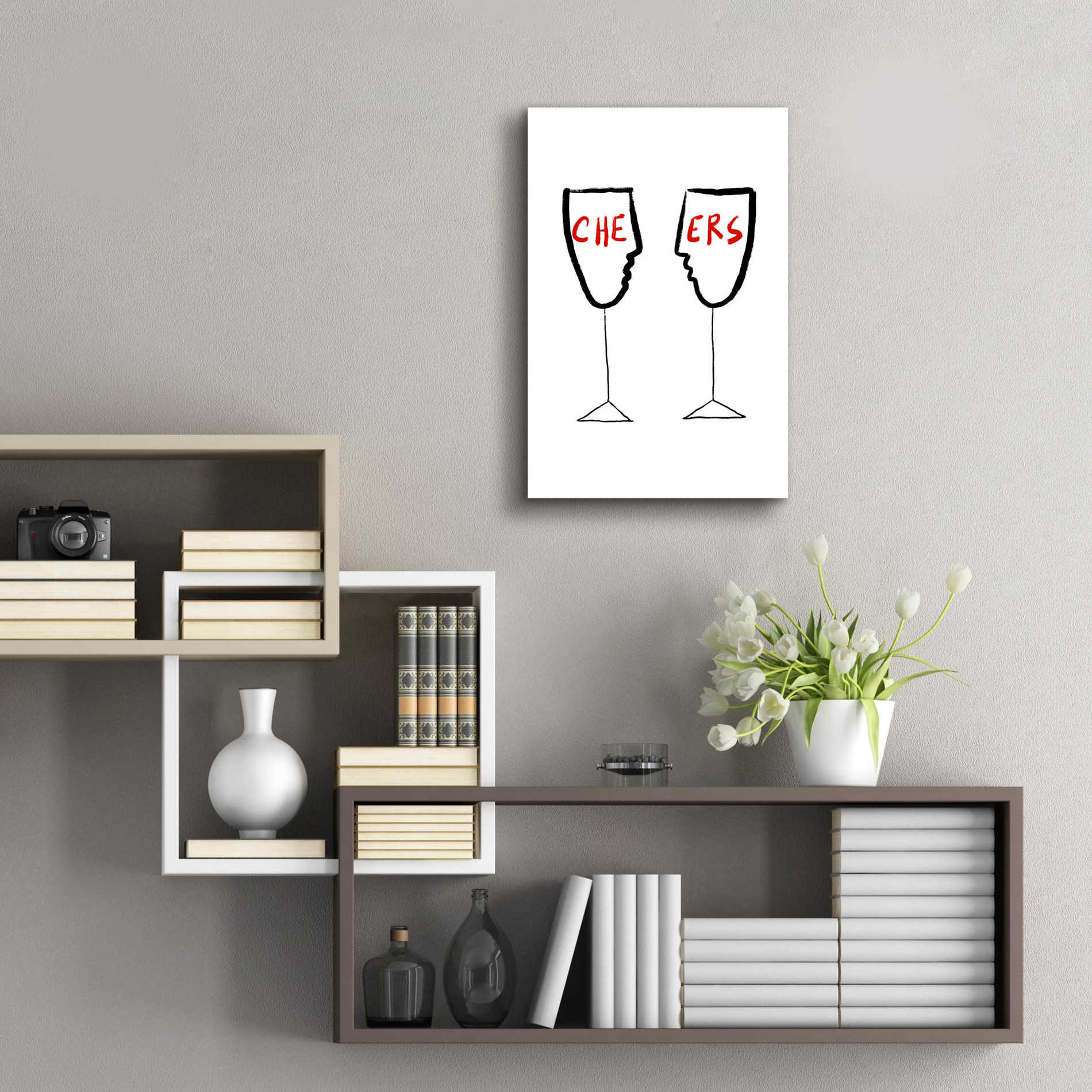 Epic Art 'Cheers' by Cesare Bellassai, Acrylic Glass Wall Art,16x24