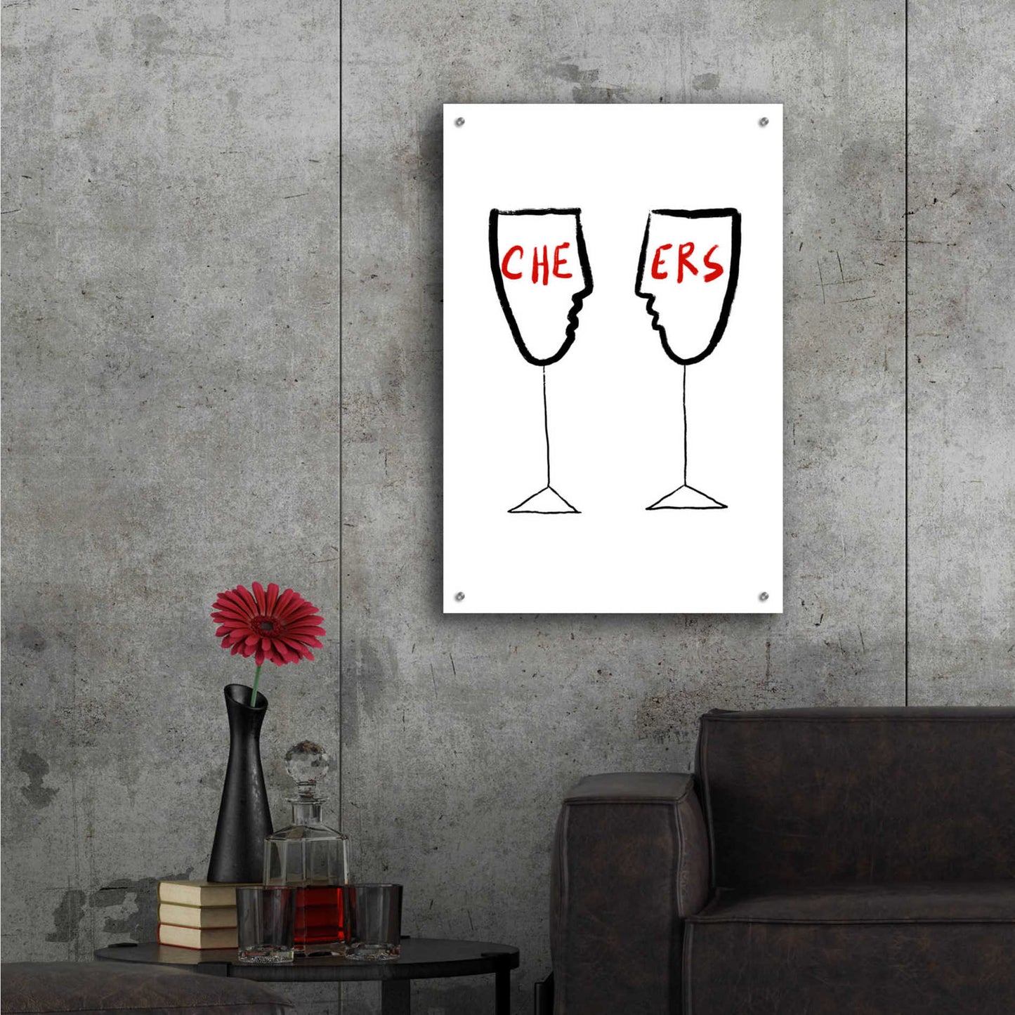 Epic Art 'Cheers' by Cesare Bellassai, Acrylic Glass Wall Art,24x36