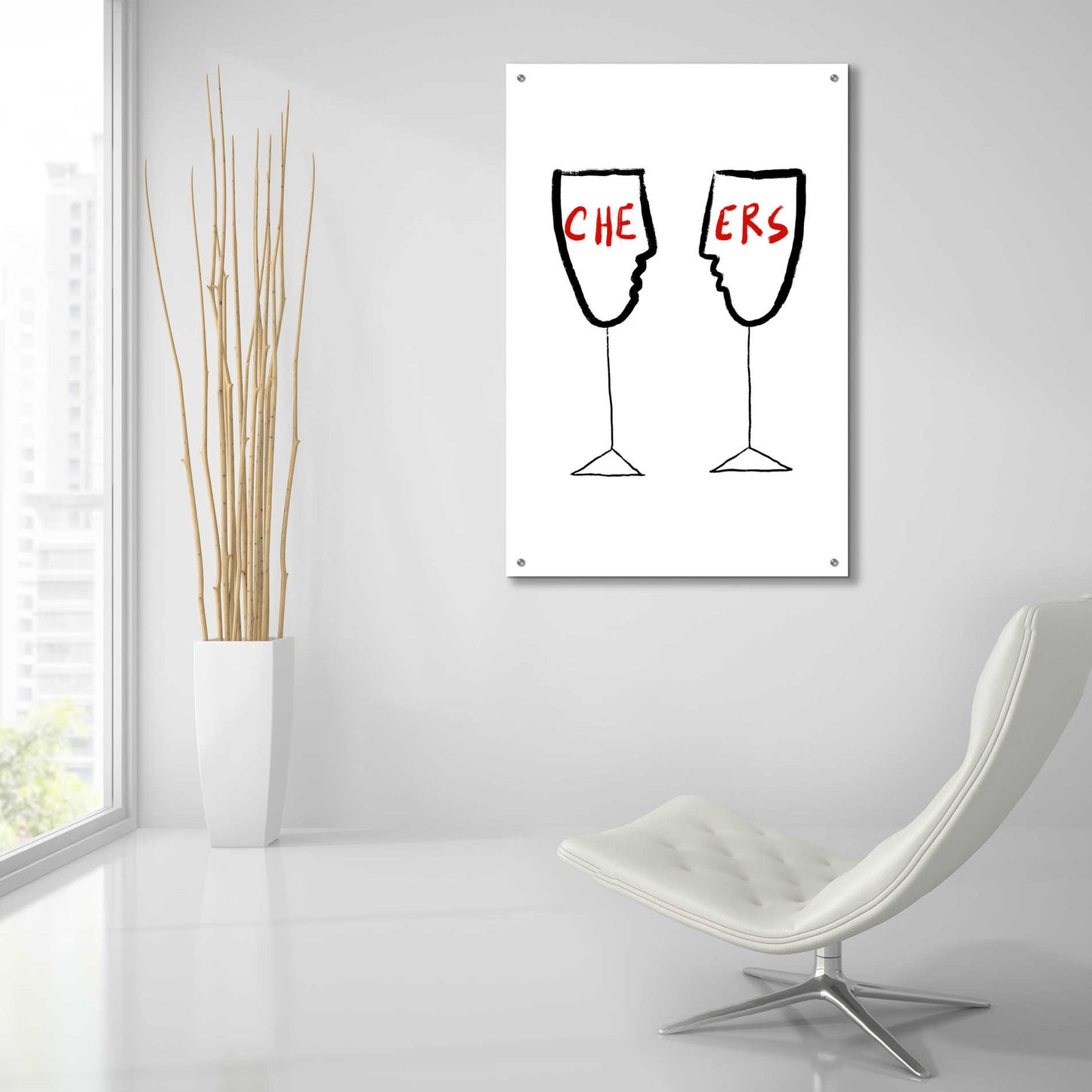 Epic Art 'Cheers' by Cesare Bellassai, Acrylic Glass Wall Art,24x36