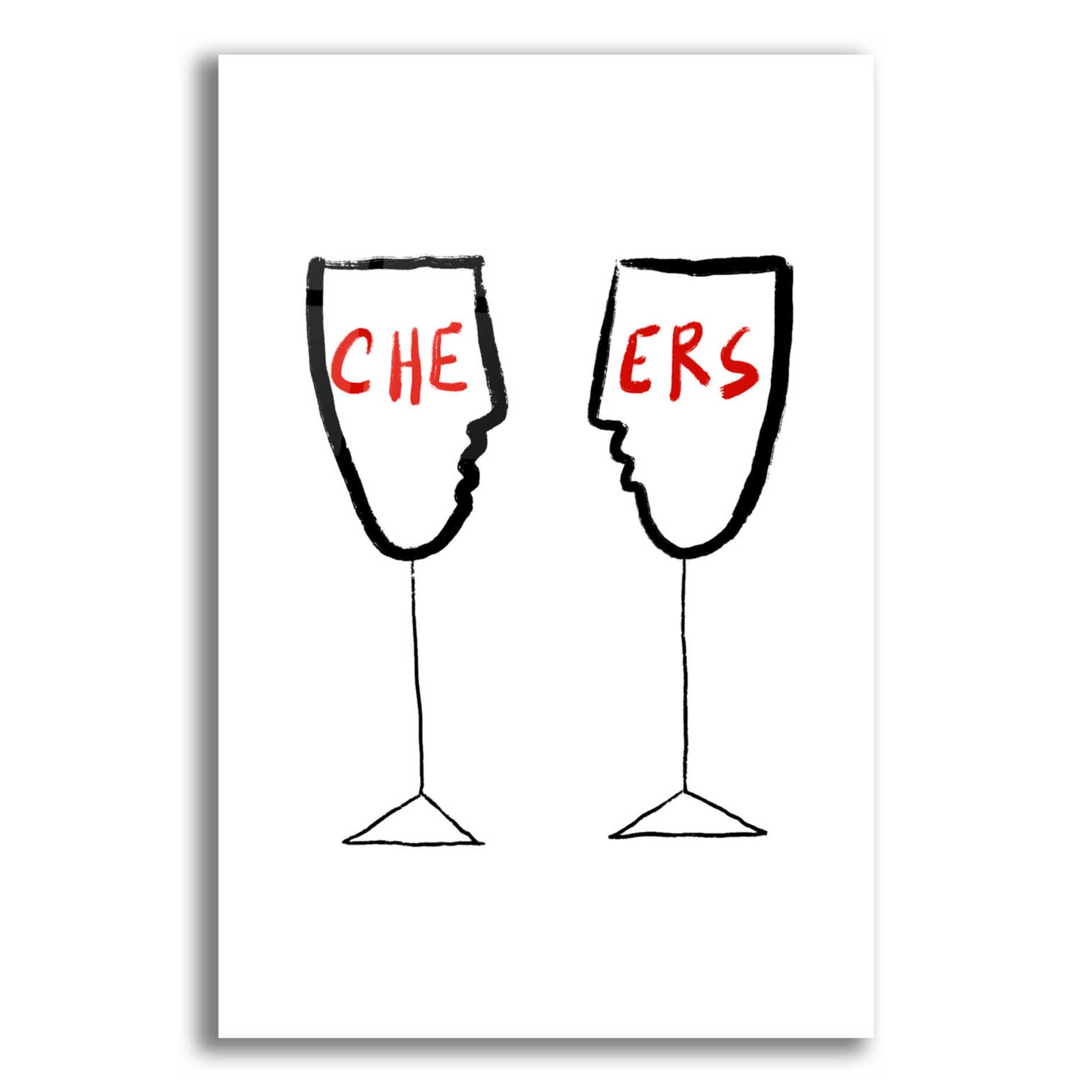 Epic Art 'Cheers' by Cesare Bellassai, Acrylic Glass Wall Art,12x18x1.1x0,18x26x1.1x0,26x40x1.74x0,40x60x1.74x0