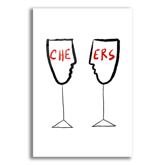 Epic Art 'Cheers' by Cesare Bellassai, Acrylic Glass Wall Art,12x18x1.1x0,18x26x1.1x0,26x40x1.74x0,40x60x1.74x0