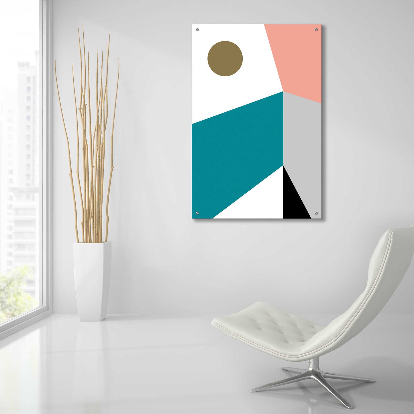 Epic Art 'Elementary Shapes' by Cesare Bellassai, Acrylic Glass Wall Art,24x36