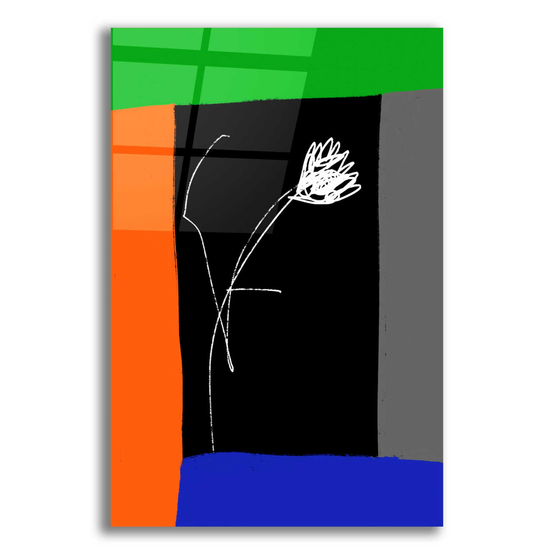 Epic Art 'Flower Of Freedom' by Cesare Bellassai, Acrylic Glass Wall Art,12x18x1.1x0,18x26x1.1x0,26x40x1.74x0,40x60x1.74x0