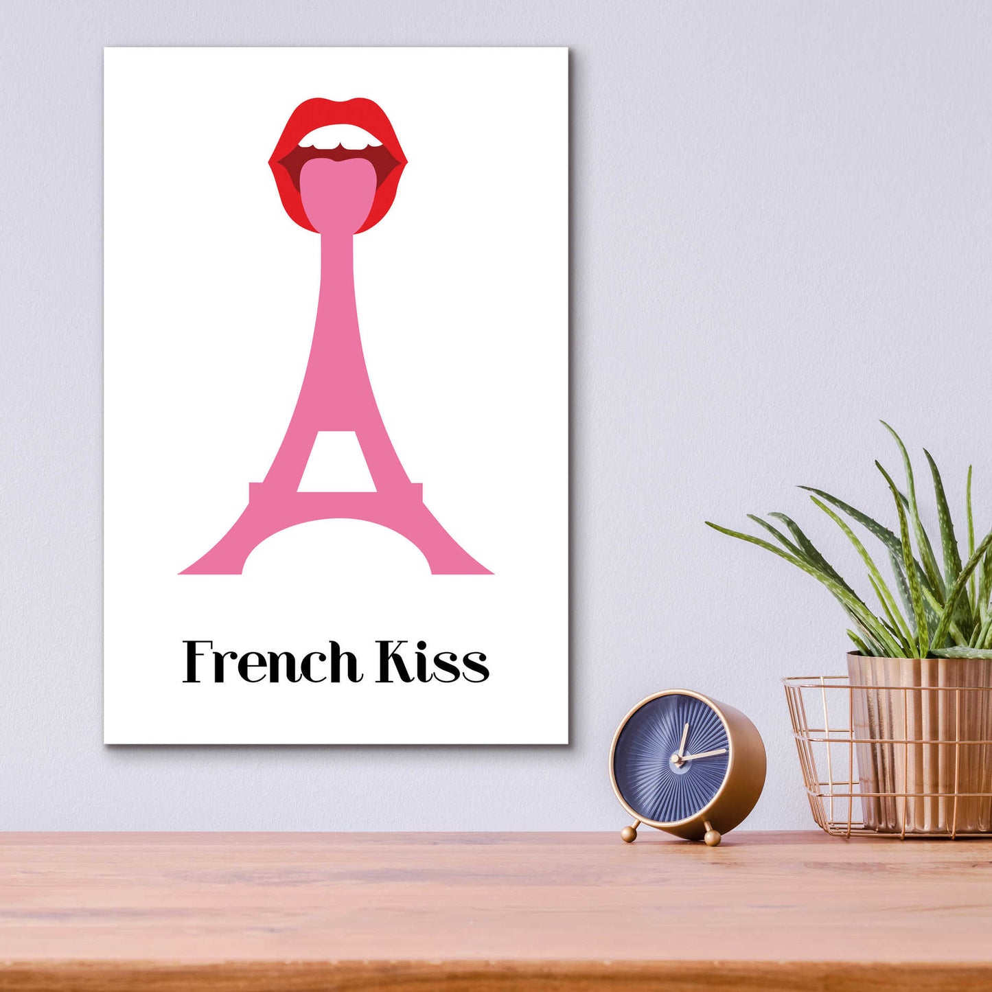 Epic Art 'French Kiss' by Cesare Bellassai, Acrylic Glass Wall Art,12x16