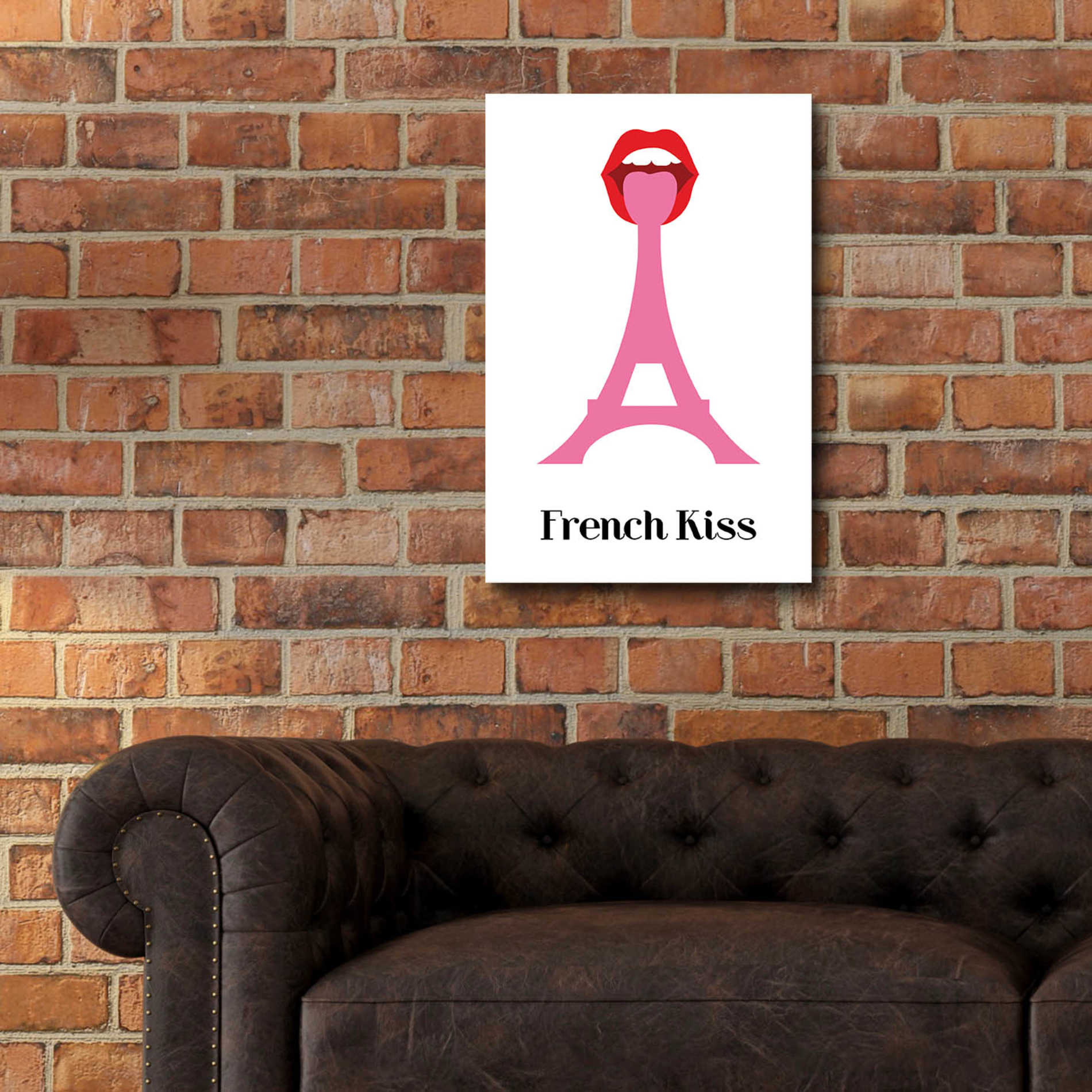 Epic Art 'French Kiss' by Cesare Bellassai, Acrylic Glass Wall Art,16x24