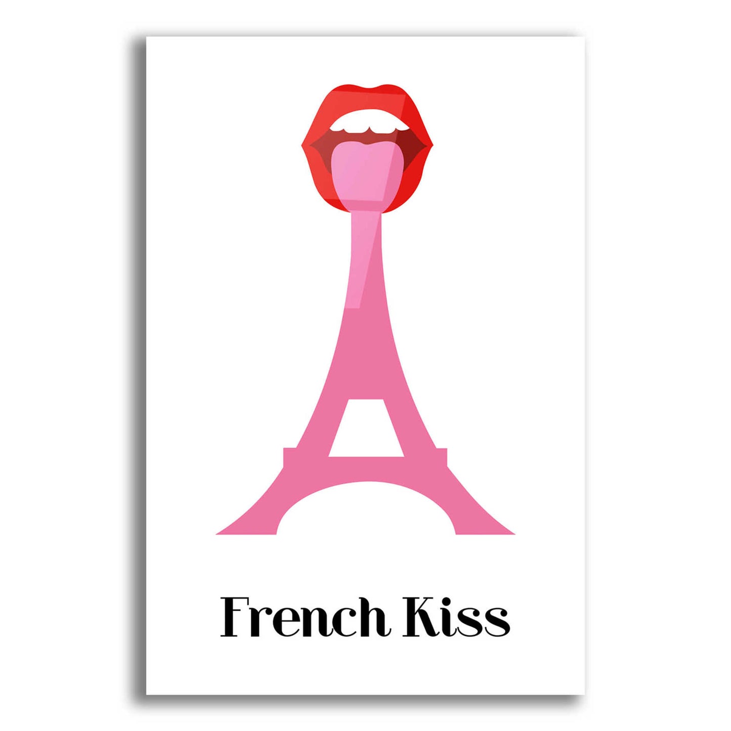 Epic Art 'French Kiss' by Cesare Bellassai, Acrylic Glass Wall Art,12x18x1.1x0,18x26x1.1x0,26x40x1.74x0,40x60x1.74x0