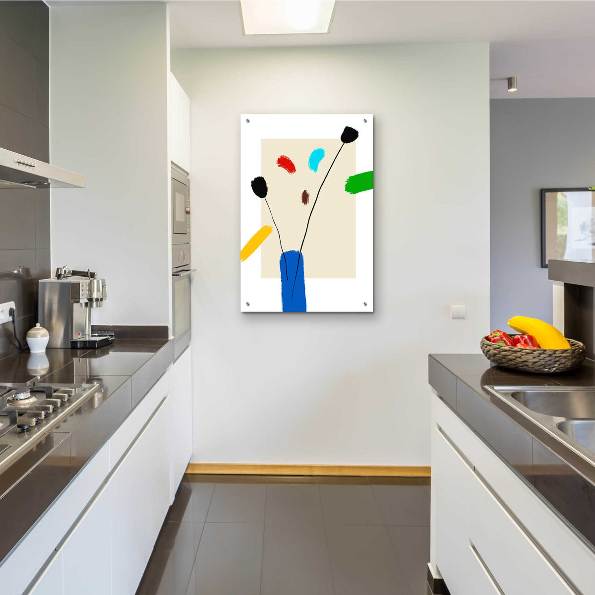 Epic Art 'Happy Flowers' by Cesare Bellassai, Acrylic Glass Wall Art,24x36