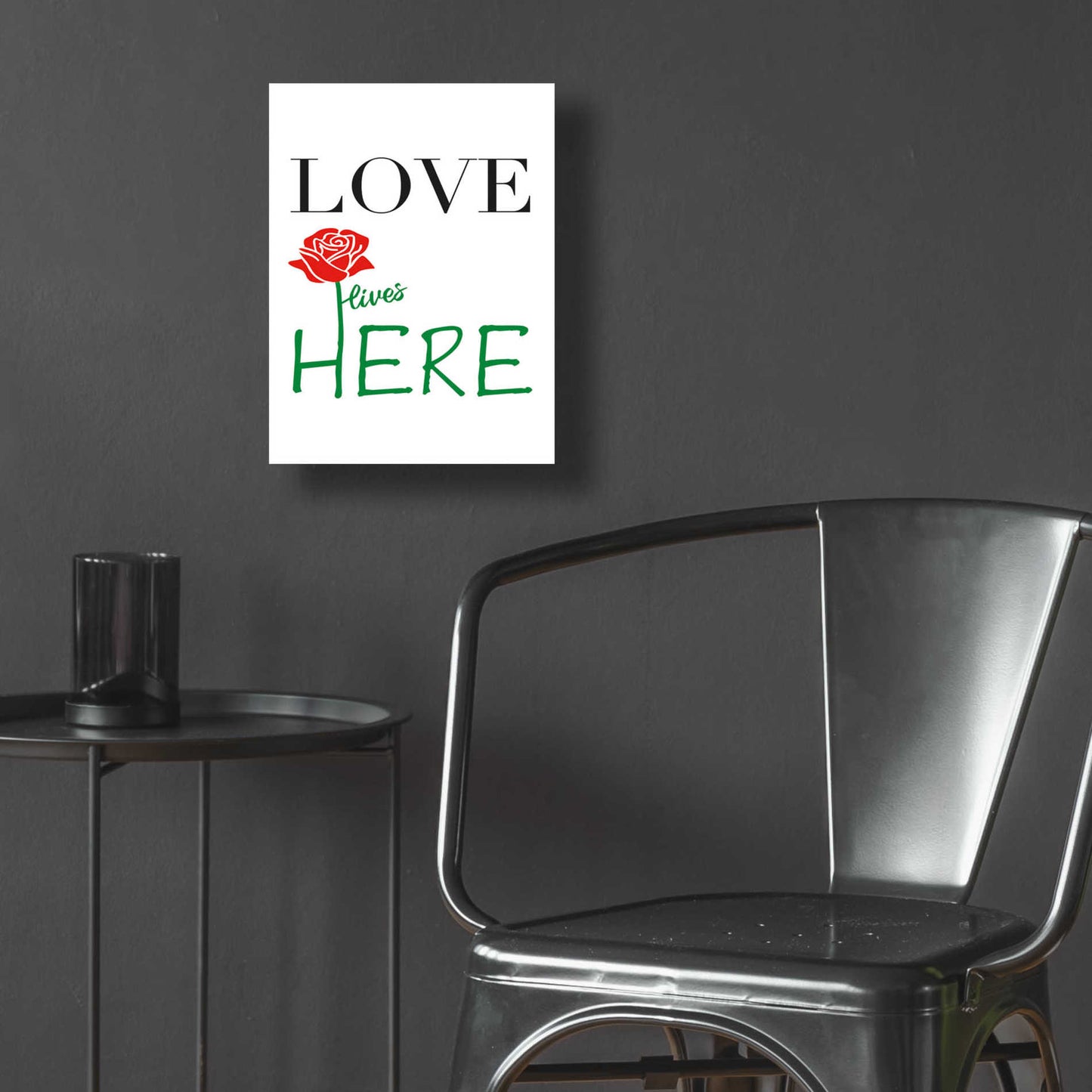 Epic Art 'Love Lives Here' by Cesare Bellassai, Acrylic Glass Wall Art,12x16