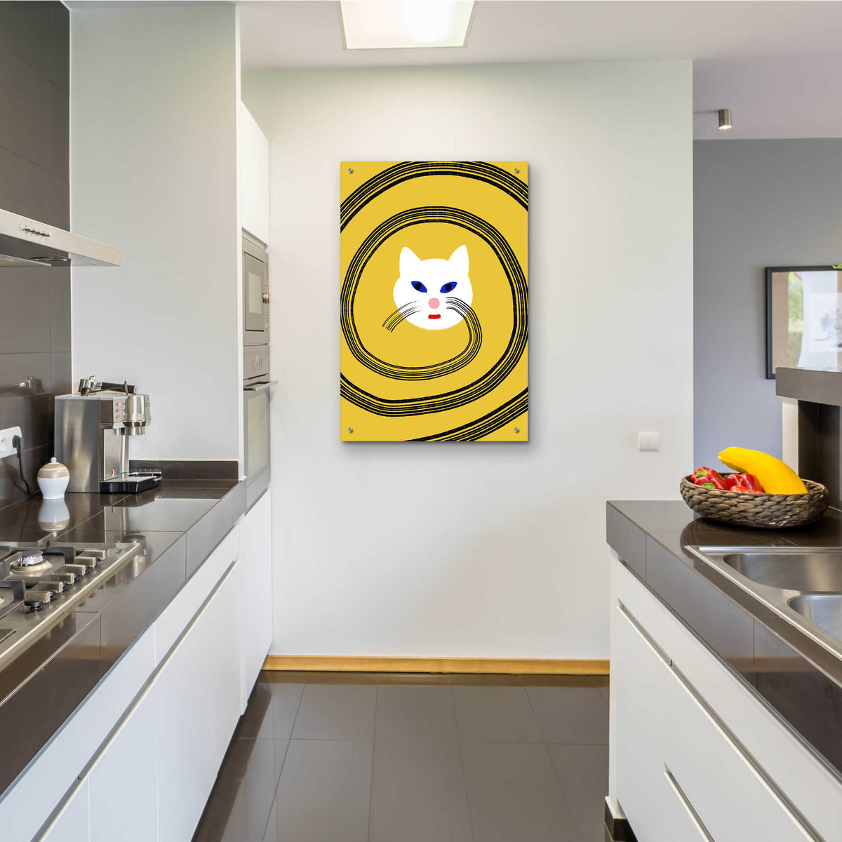Epic Art 'Meow' by Cesare Bellassai, Acrylic Glass Wall Art,24x36