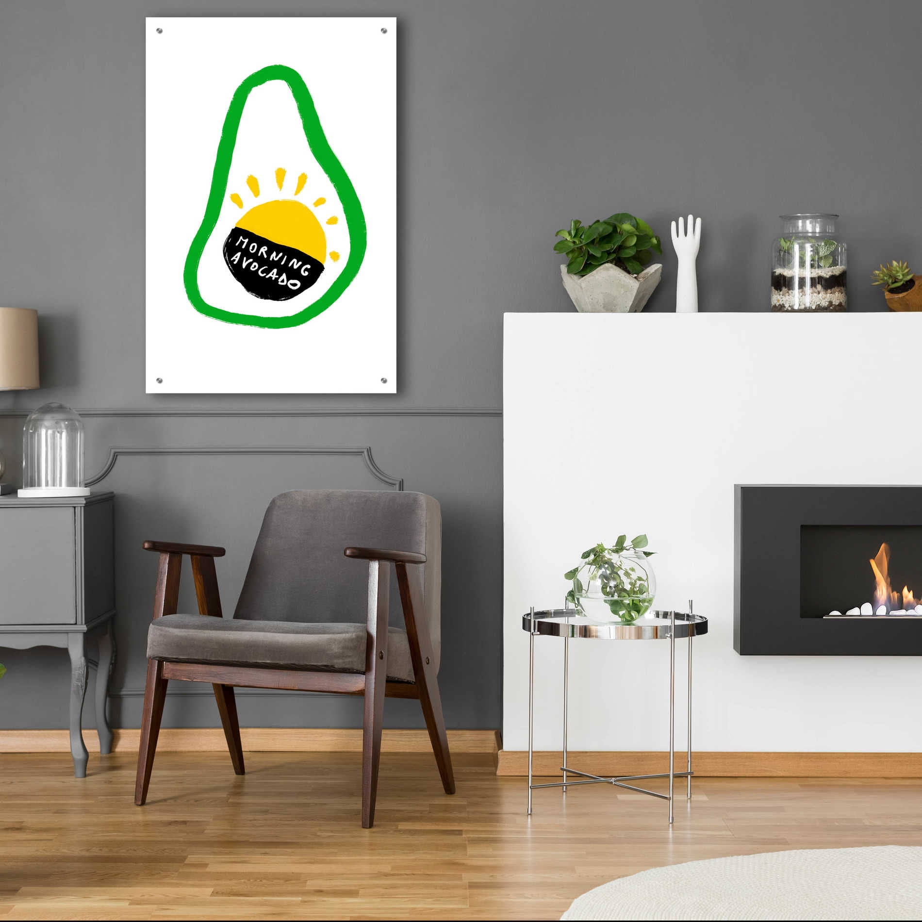 Epic Art 'Morning Avocado' by Cesare Bellassai, Acrylic Glass Wall Art,24x36