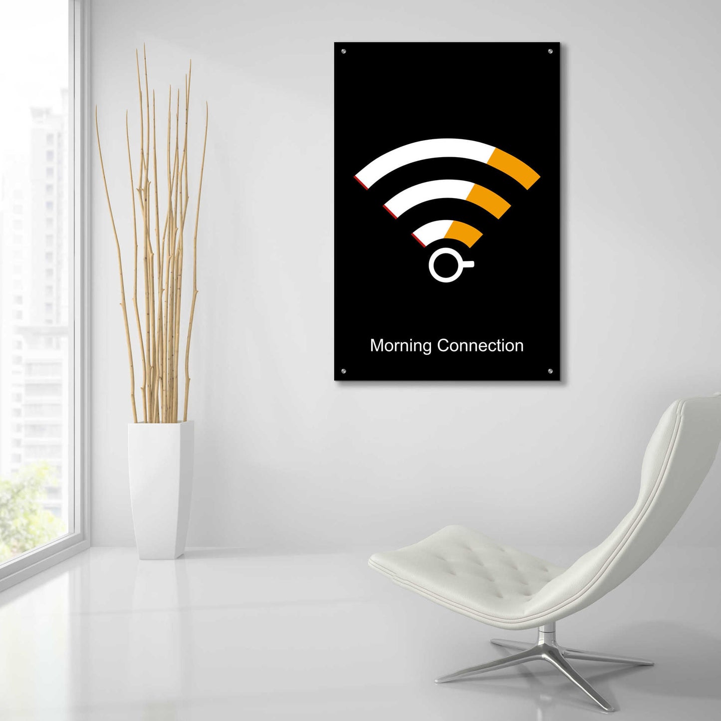 Epic Art 'Morning Connection' by Cesare Bellassai, Acrylic Glass Wall Art,24x36