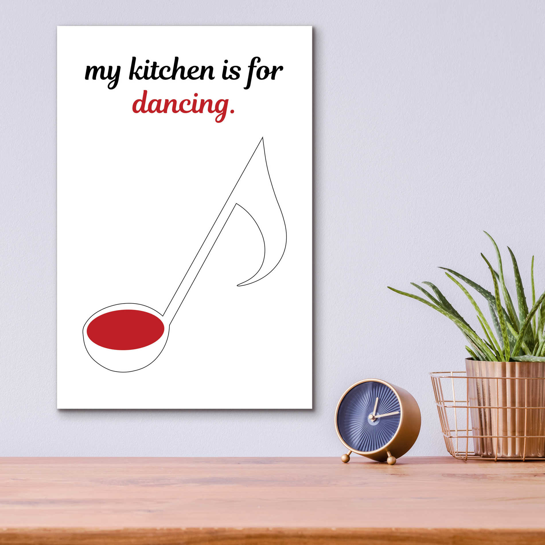 Epic Art 'My Kitchen is for Dancing' by Cesare Bellassai, Acrylic Glass Wall Art,12x16