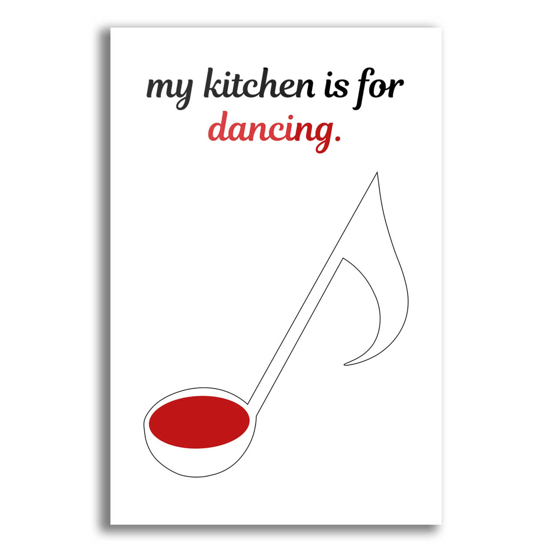 Epic Art 'My Kitchen is for Dancing' by Cesare Bellassai, Acrylic Glass Wall Art,12x16