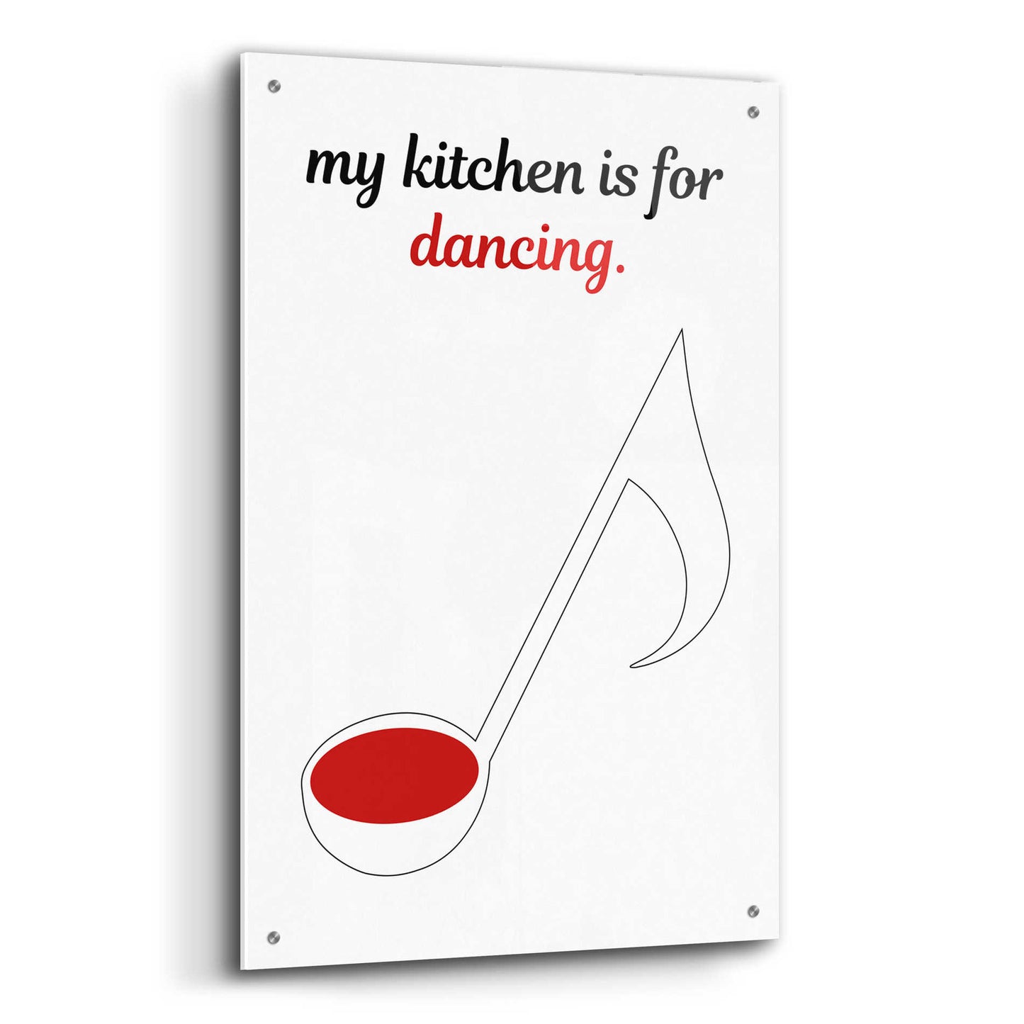 Epic Art 'My Kitchen is for Dancing' by Cesare Bellassai, Acrylic Glass Wall Art,24x36