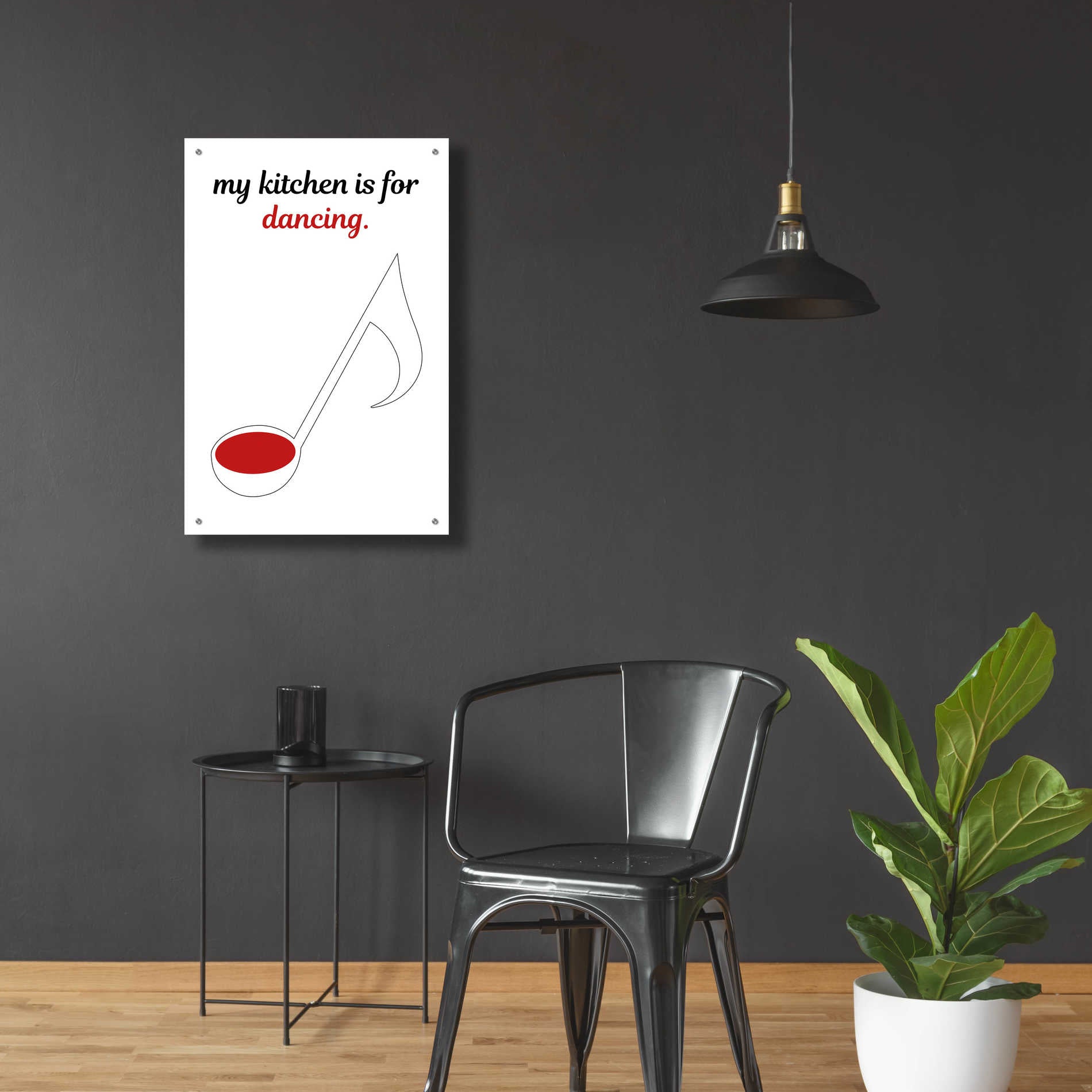 Epic Art 'My Kitchen is for Dancing' by Cesare Bellassai, Acrylic Glass Wall Art,24x36