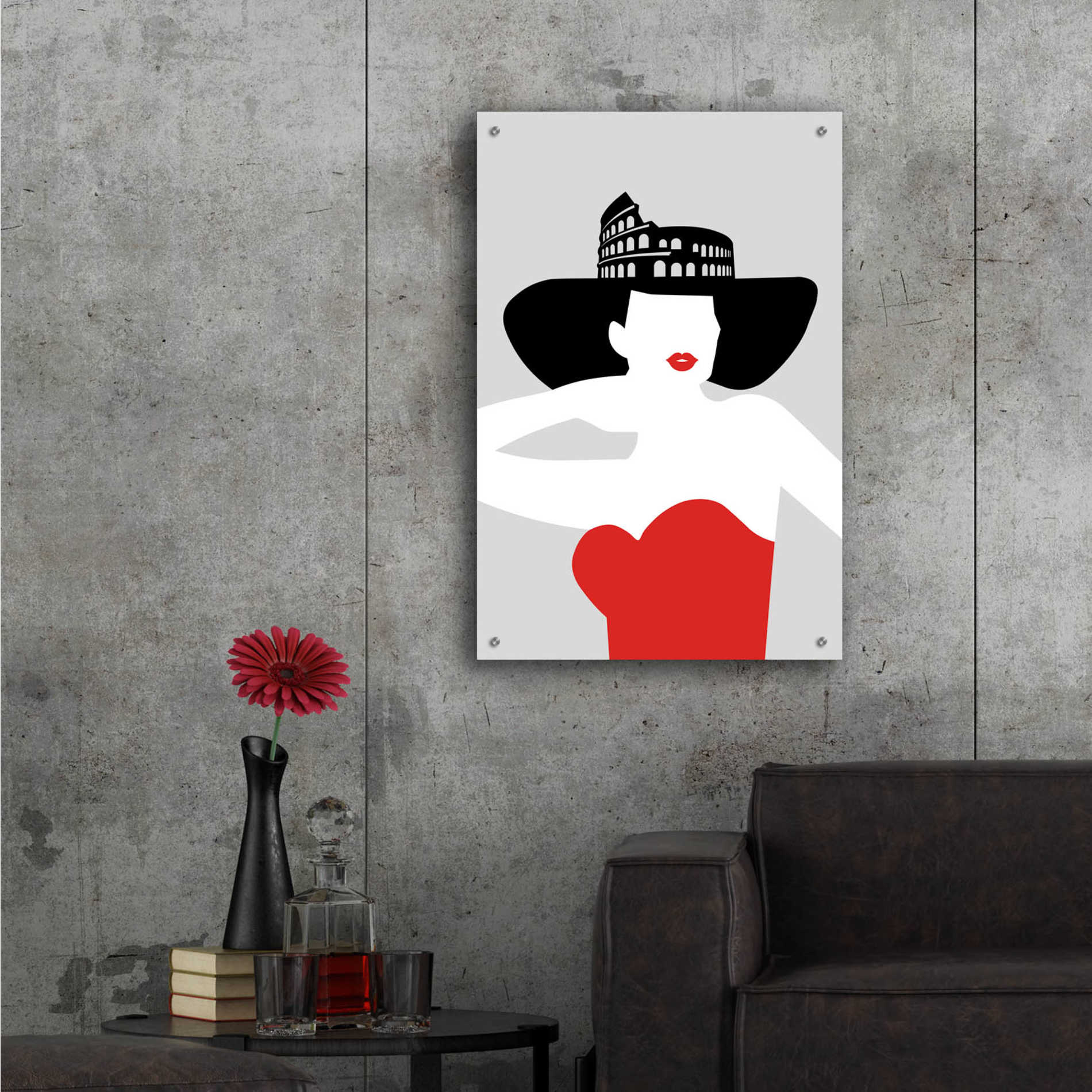 Epic Art 'Roma Fashion' by Cesare Bellassai, Acrylic Glass Wall Art,24x36