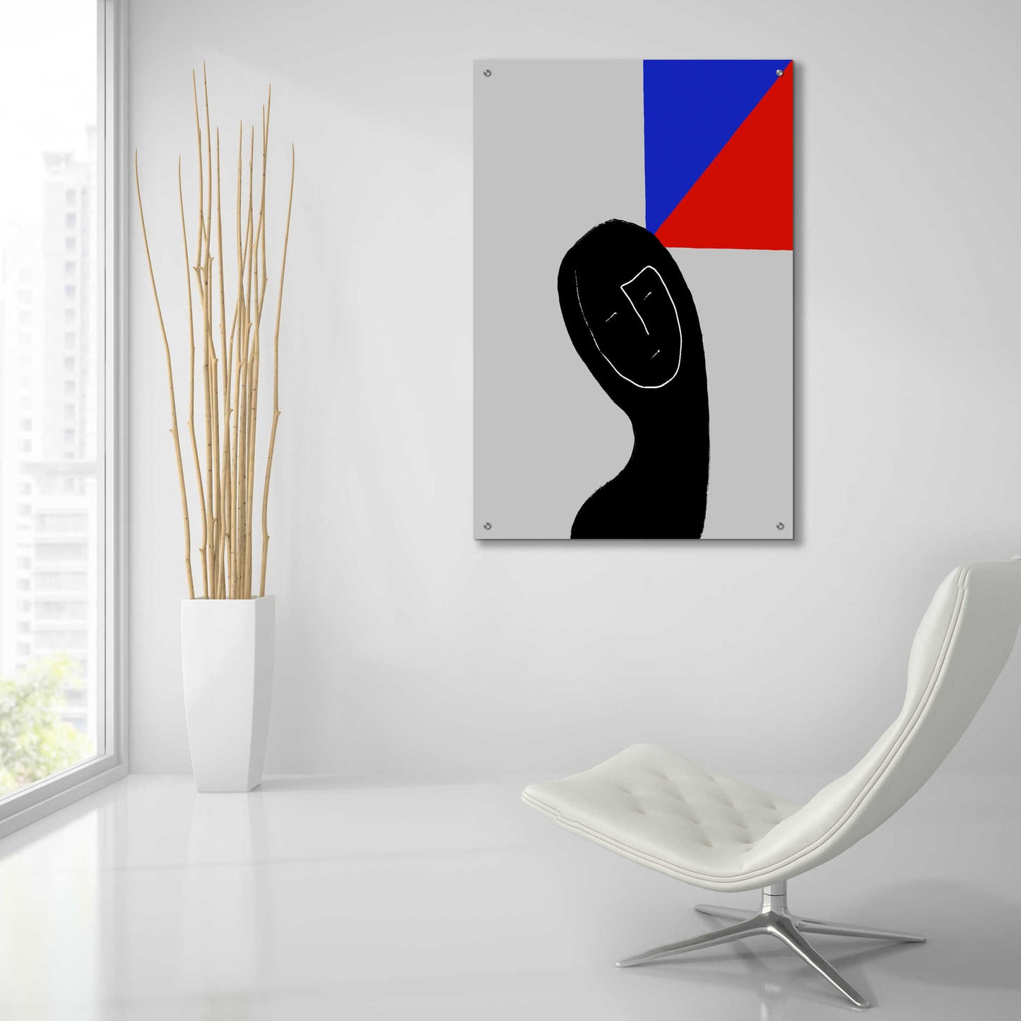 Epic Art 'Square Thought' by Cesare Bellassai, Acrylic Glass Wall Art,24x36