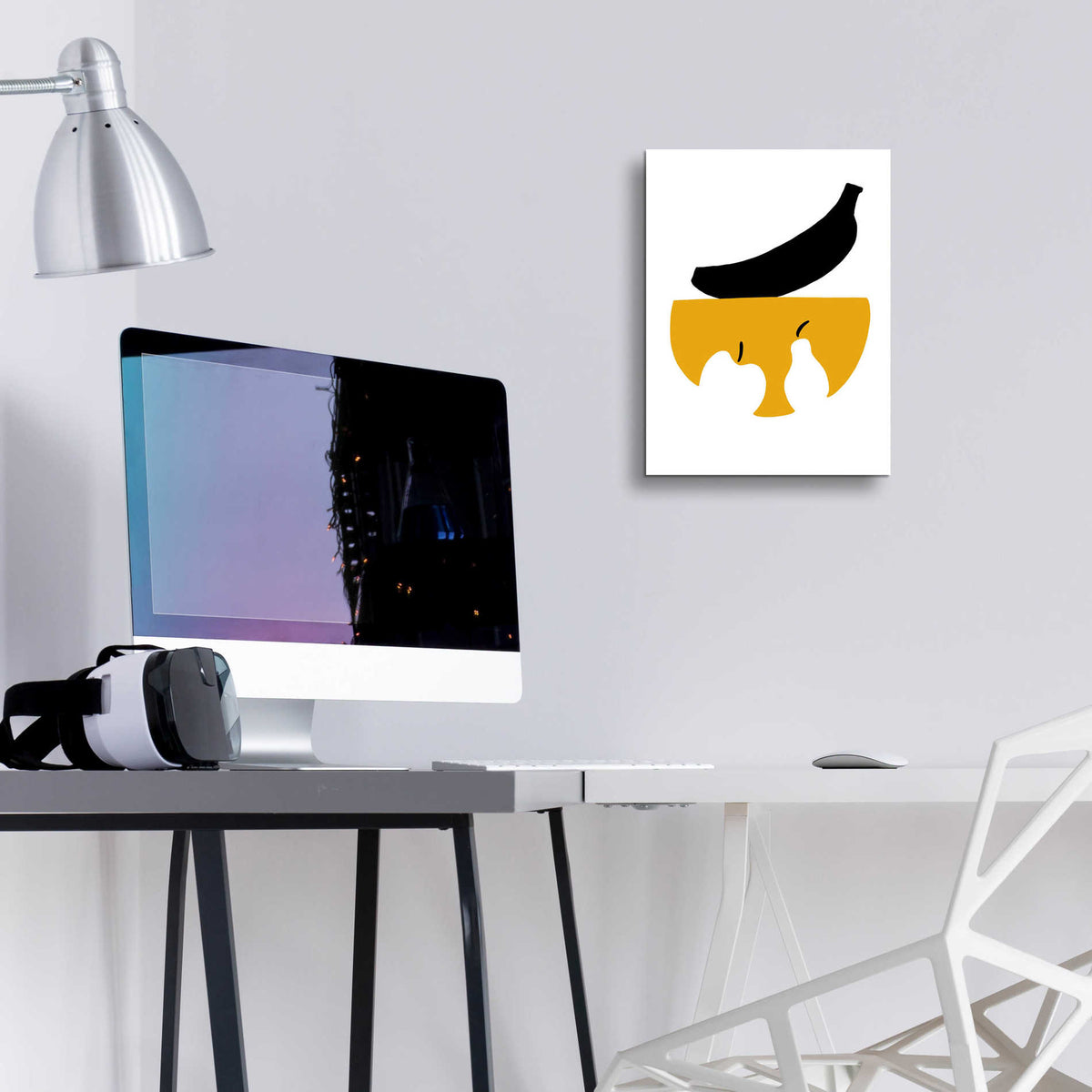 Epic Art 'Still Life with Black Banana' by Cesare Bellassai, Acrylic Glass Wall Art,12x16