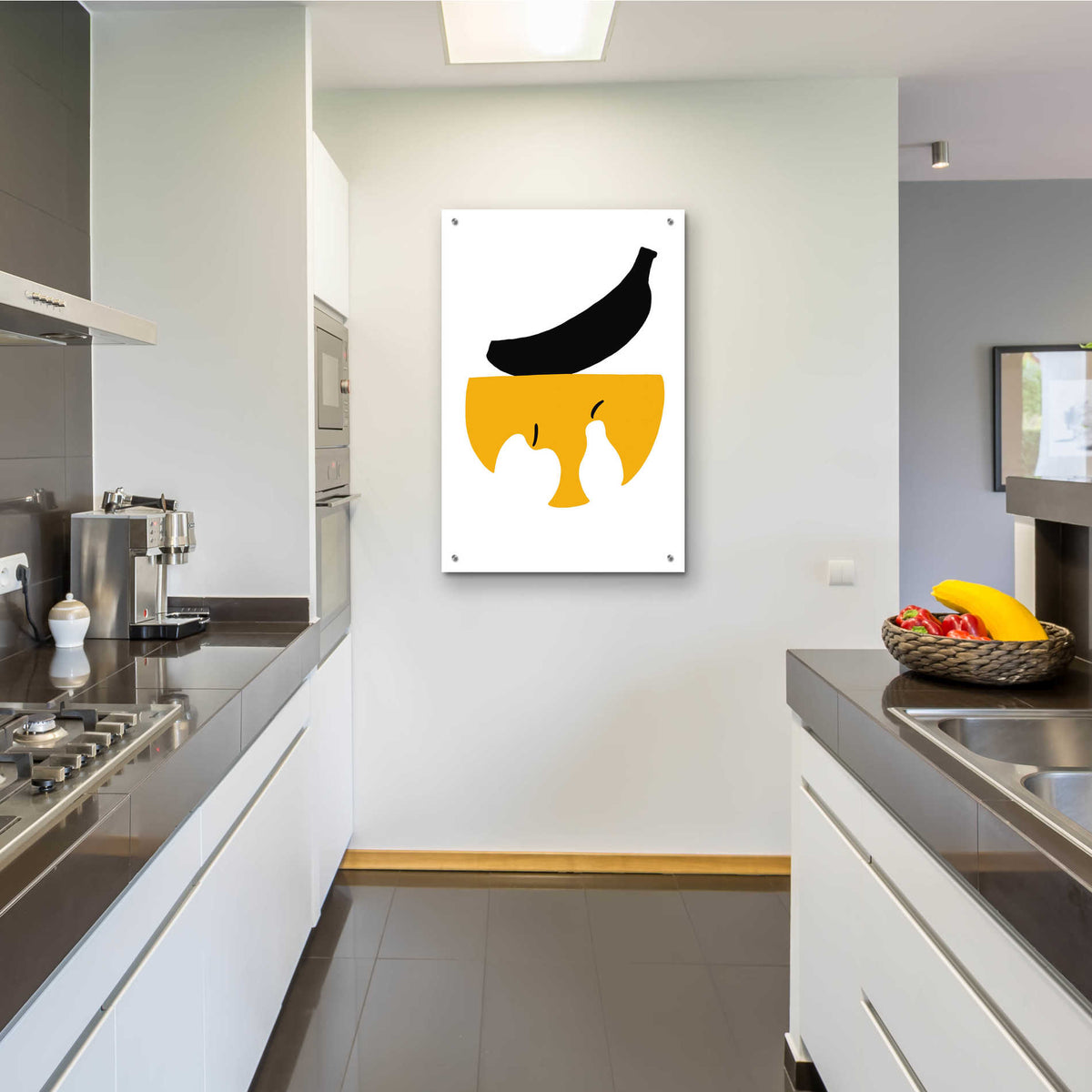 Epic Art 'Still Life with Black Banana' by Cesare Bellassai, Acrylic Glass Wall Art,24x36