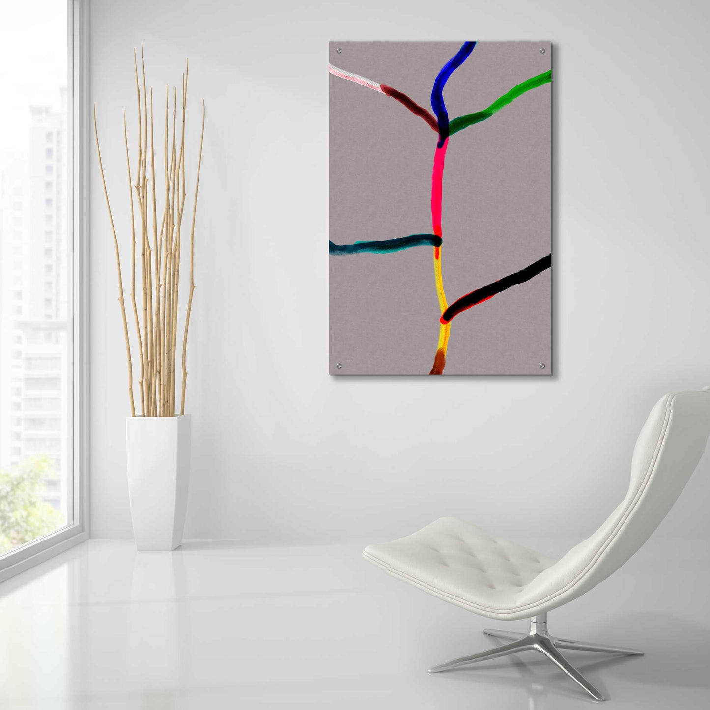 Epic Art 'The Tree of Happiness' by Cesare Bellassai, Acrylic Glass Wall Art,24x36