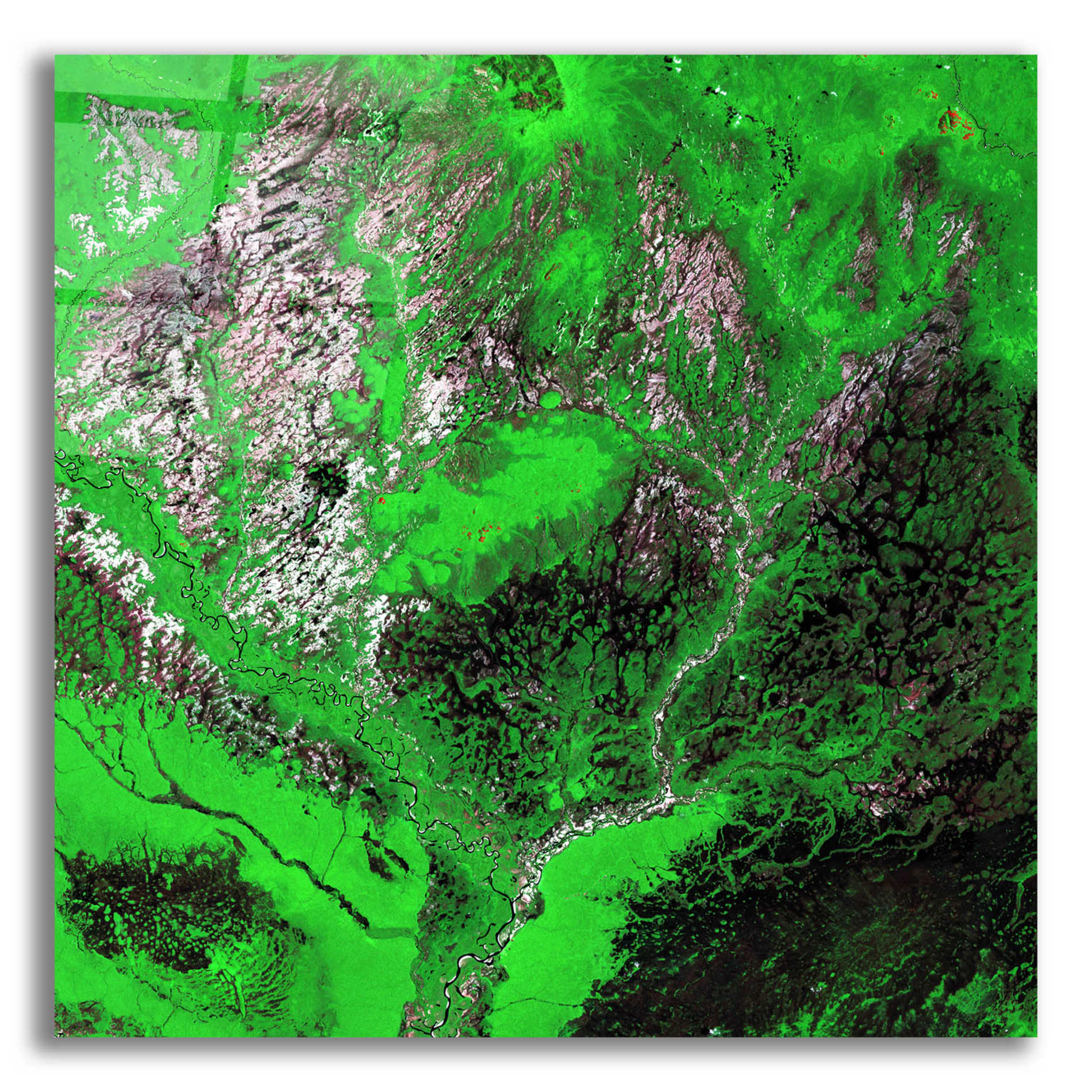 Epic Art 'Earth as Art: Araca River' Acrylic Glass Wall Art,12x12