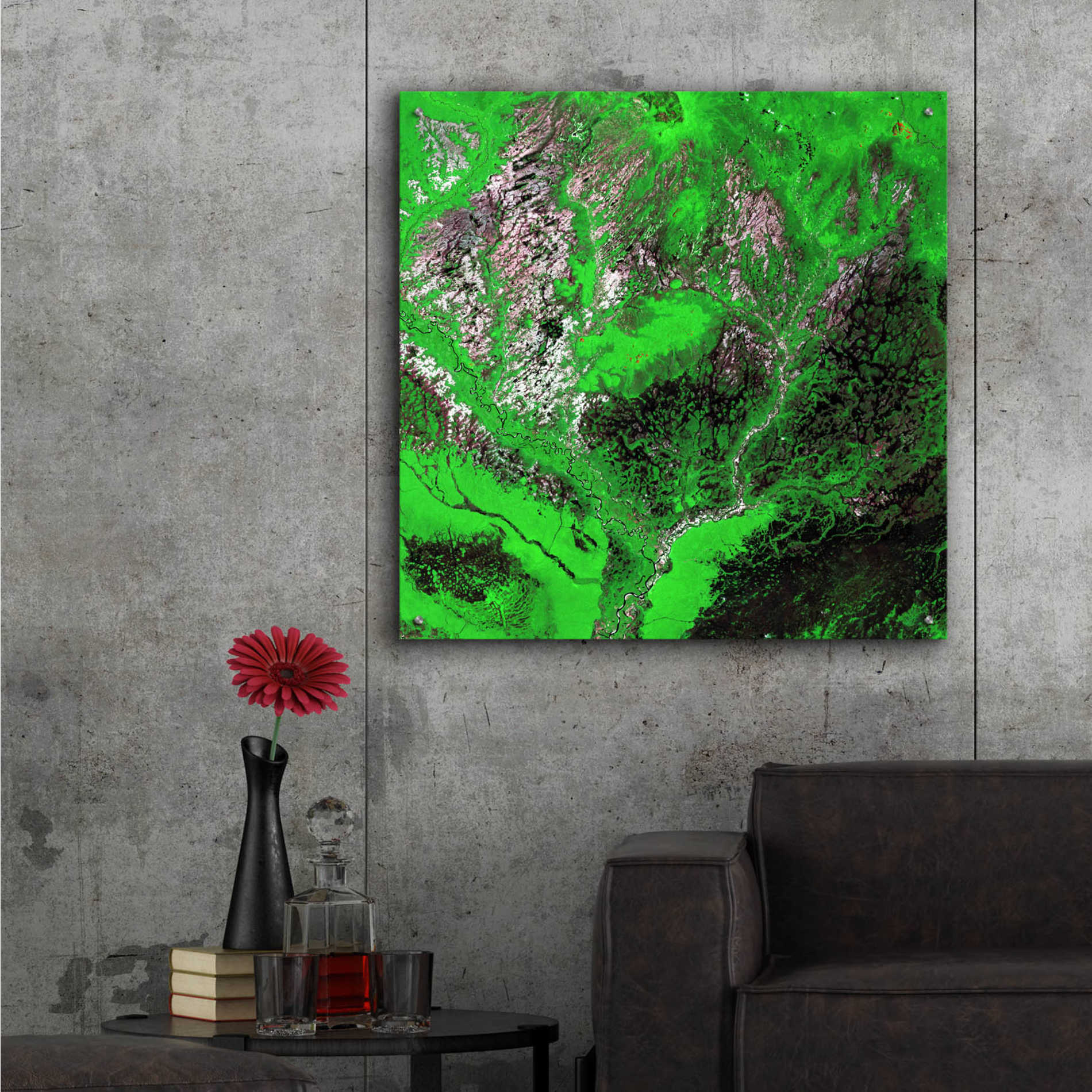 Epic Art 'Earth as Art: Araca River' Acrylic Glass Wall Art,36x36