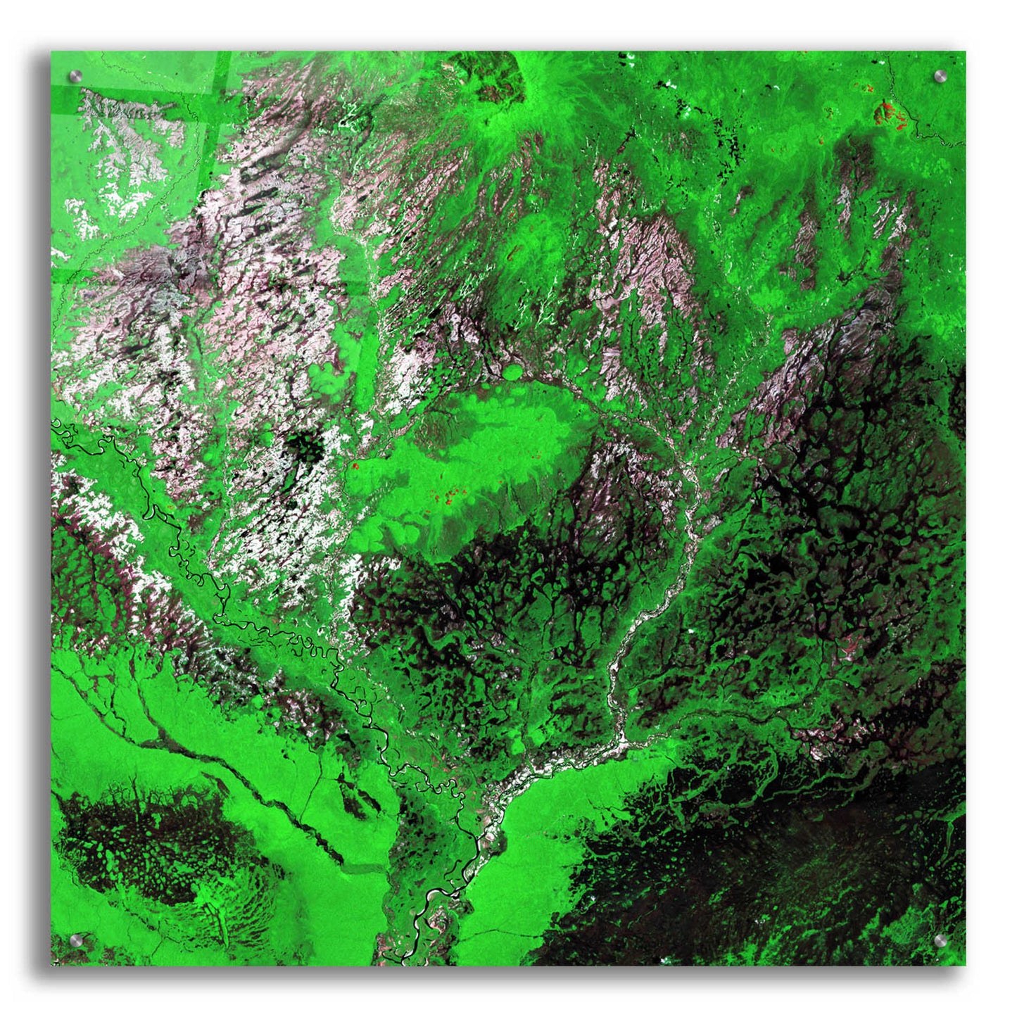 Epic Art 'Earth as Art: Araca River' Acrylic Glass Wall Art,36x36
