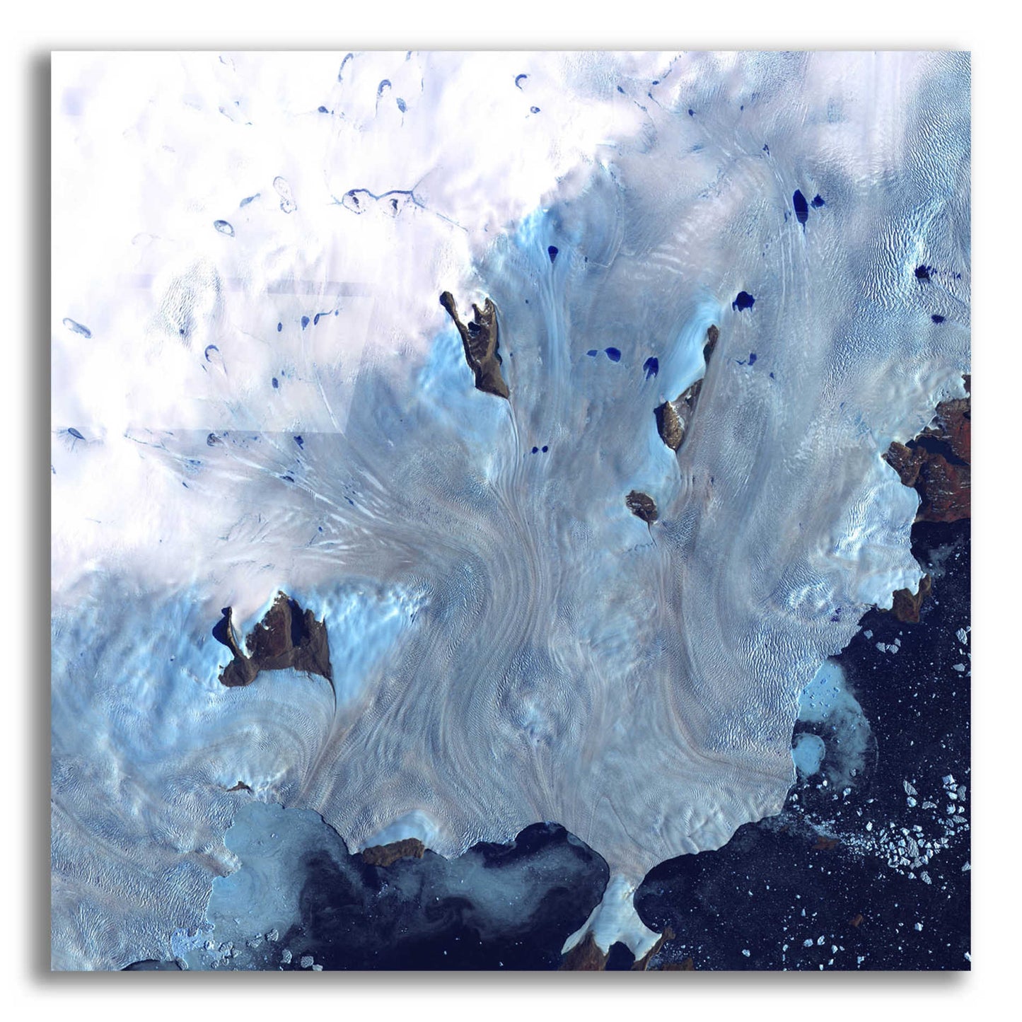 Epic Art 'Earth as Art: Greenland Coast' Acrylic Glass Wall Art,12x12