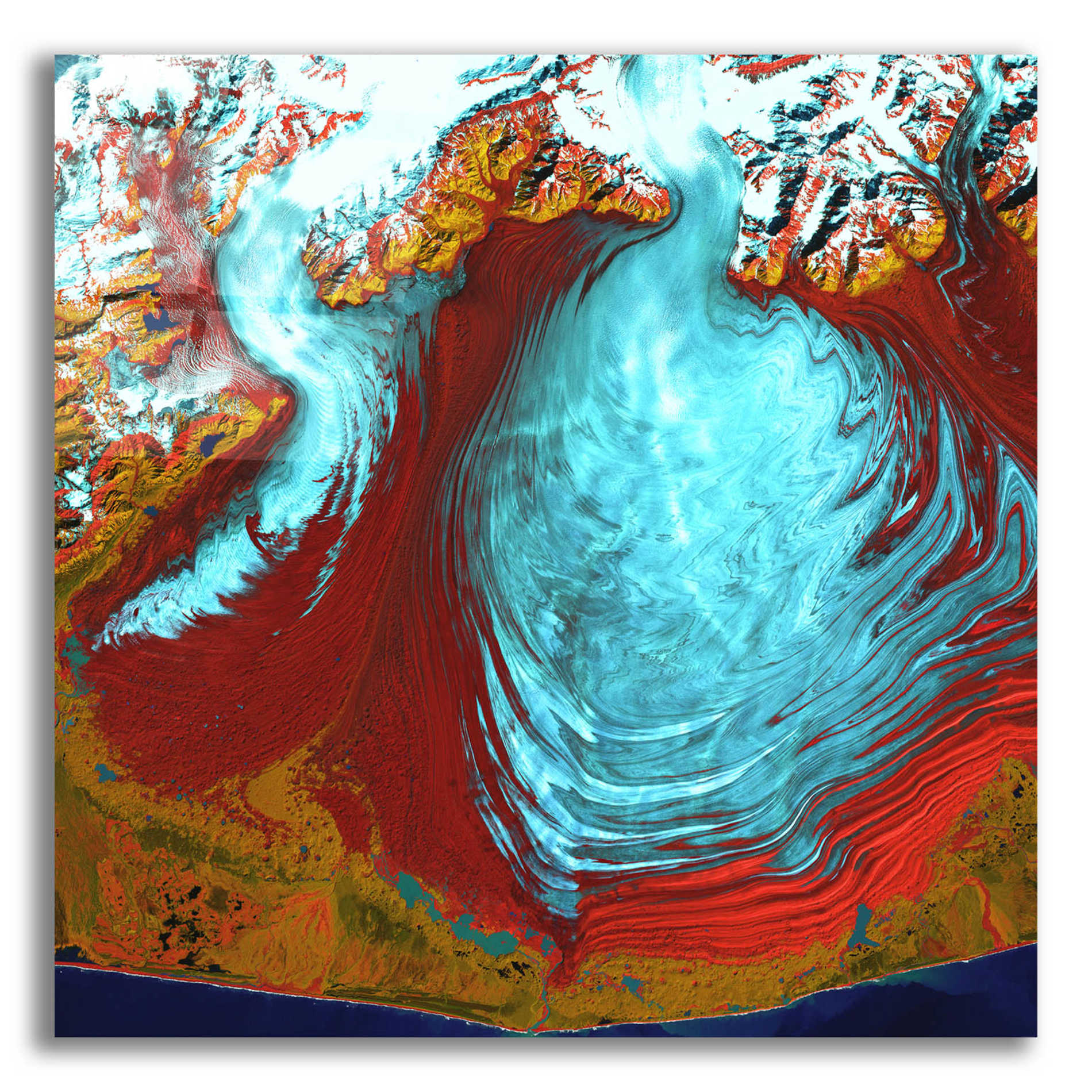 Epic Art 'Earth as Art: Malaspina Glacier' Acrylic Glass Wall Art,12x12